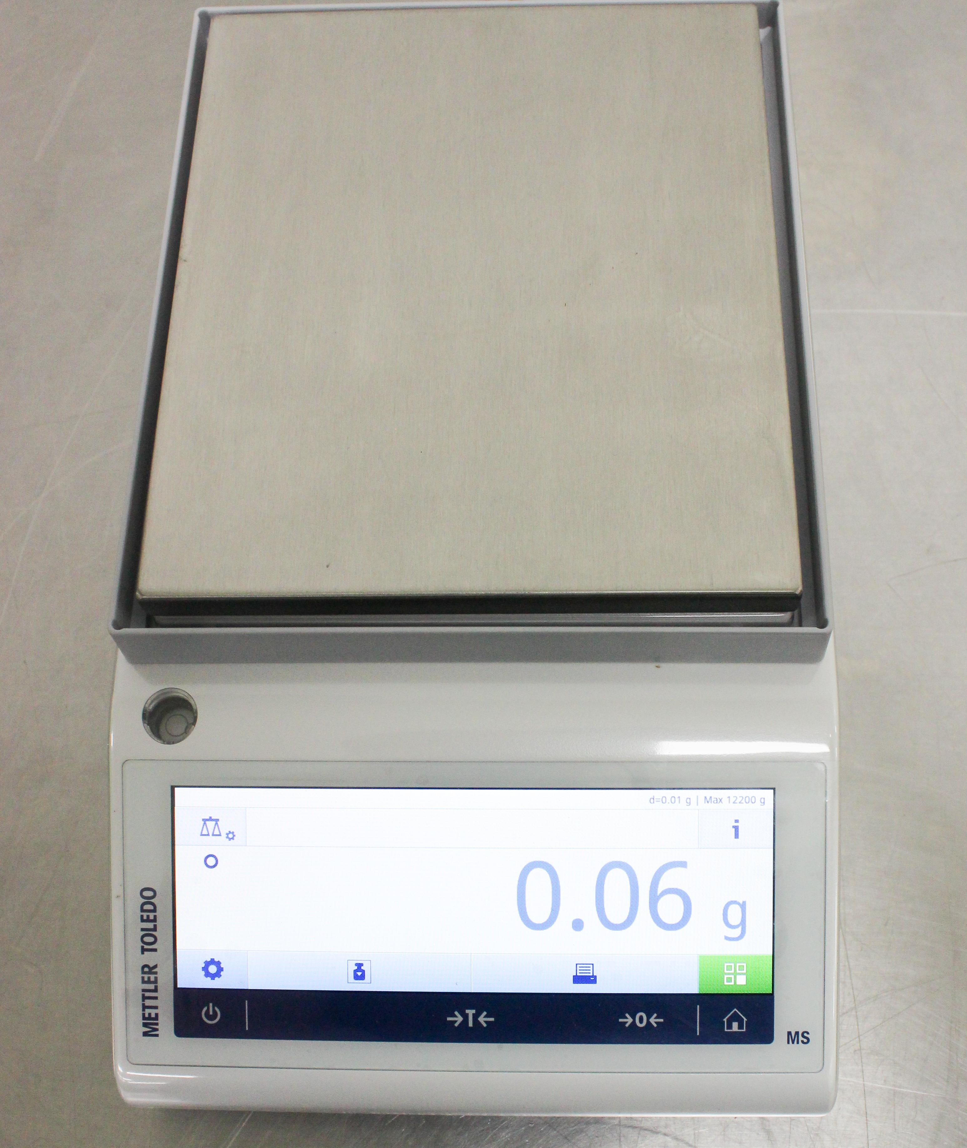 Mettler Toledo MS12002TS Precision Balance Scale 12200g Capacity 10mg Readability