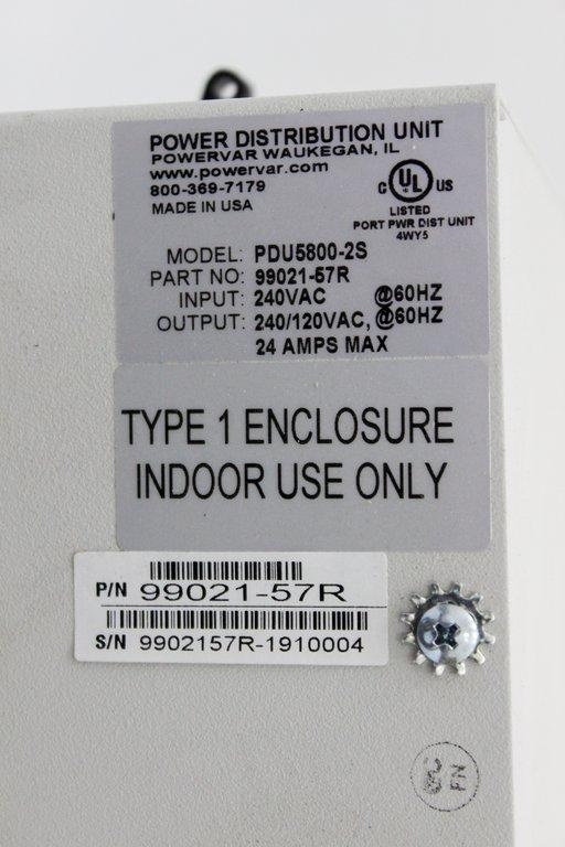 Powervar Power Distribution Unit PDU5800-2S, 100-240V, US 60Hz