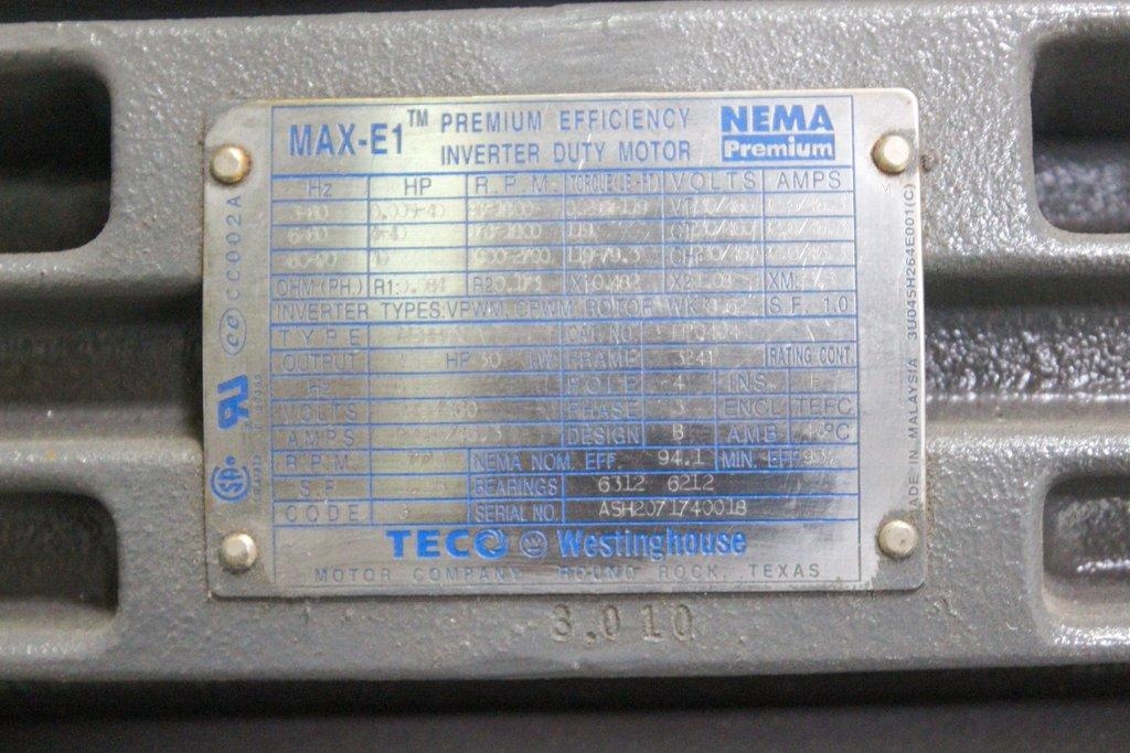 TECO Westinghouse MAX-E1 Motor Inverter Duty 230V-460V 1770RPM 60Hz 80