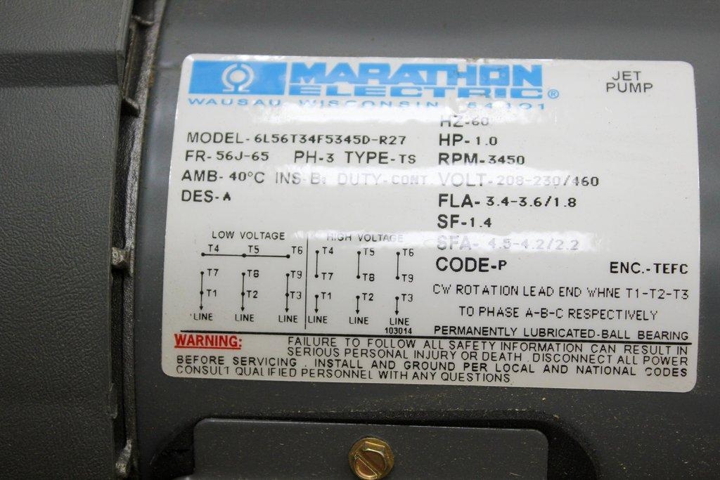 Marathon SS1806X Tonkaflo Circulation Pump 230-460V New Industrial Use