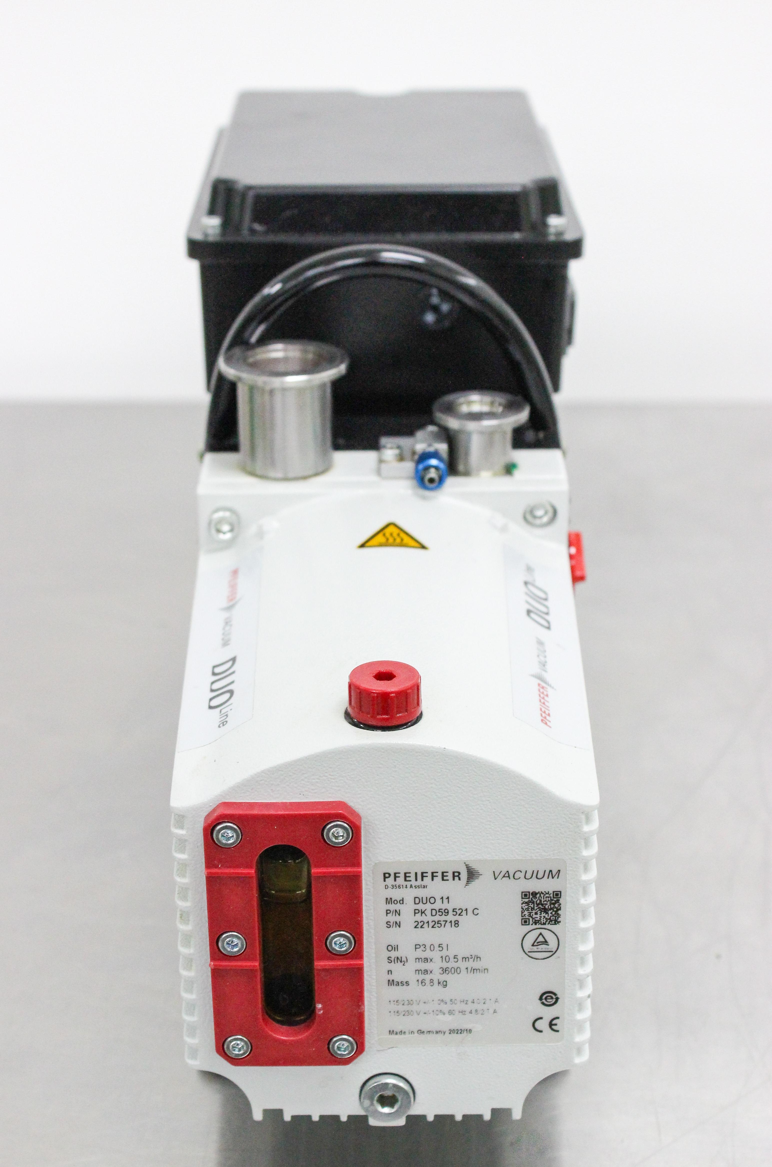 Pfeiffer DUO 11 Vacuum Pump Rotary Vane 0.012mbar Tested 2022 Dual Voltage