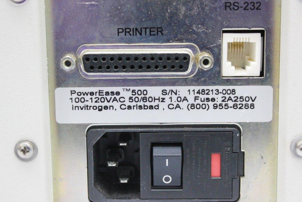Invitrogen PowerEase 500 Power Supply 100-120V 50/60Hz Electrophoresis System