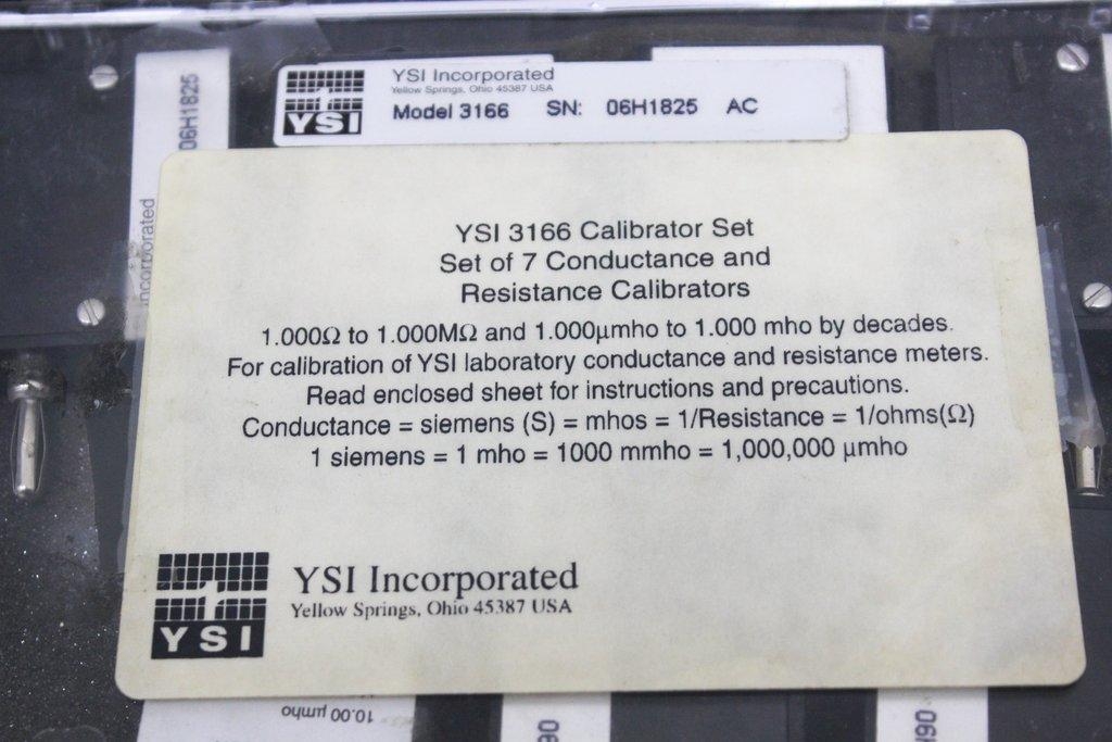 YSI 3166 Conductivity Meter Calibration Kit for Conductance Verification