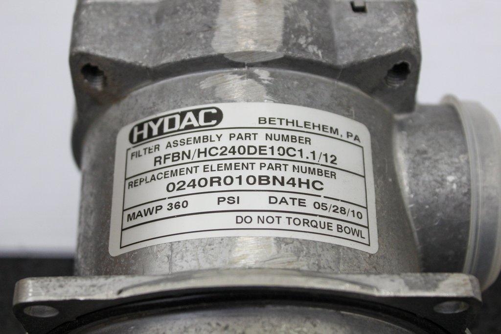HYDAC RFBN/HC240DE10C1.1/12 Filter Assembly Turnkey & Refurbished