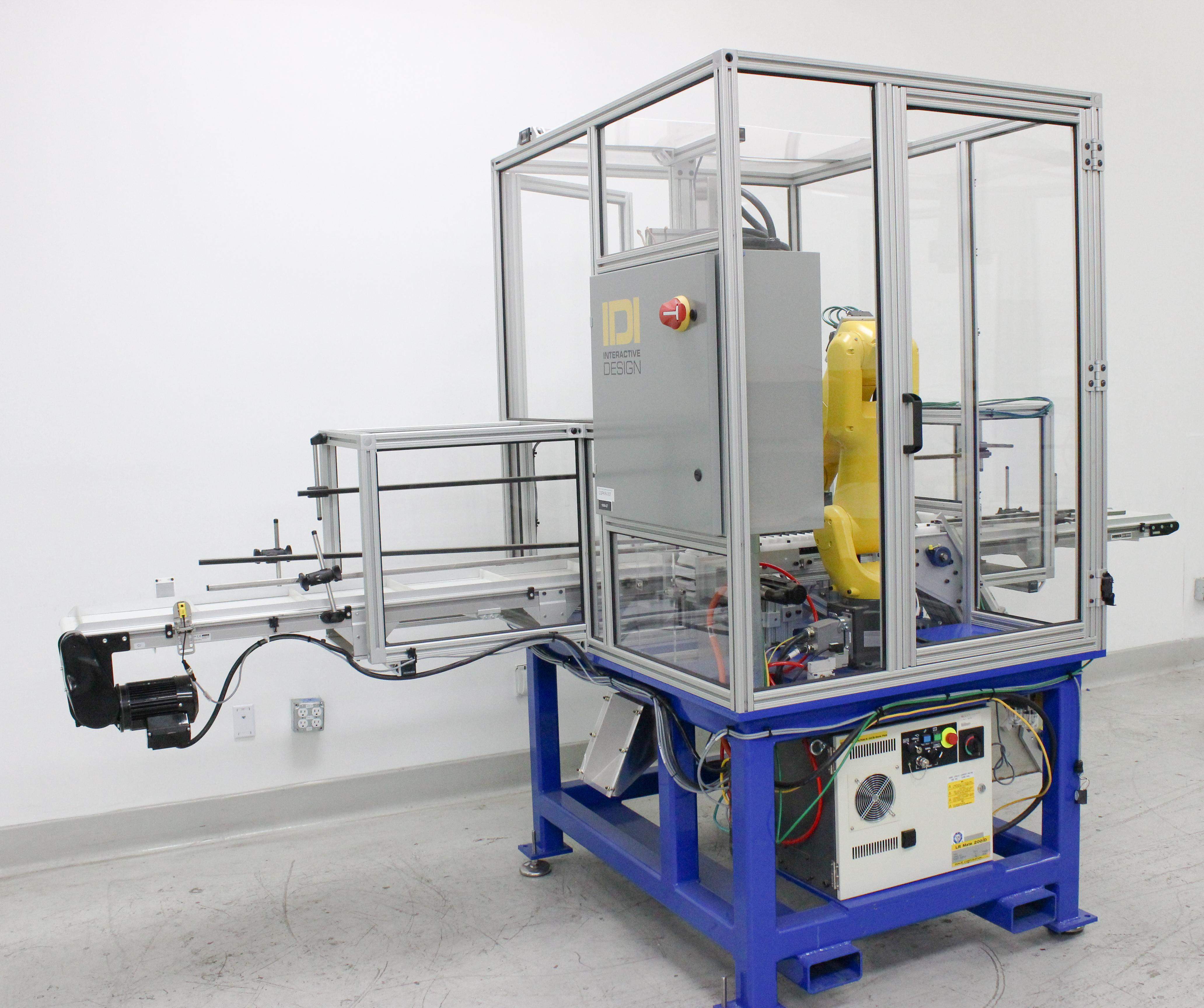 IDI FANUC R-30iB Automated Robot Cell Pick and Place 7kg 911mm 220V