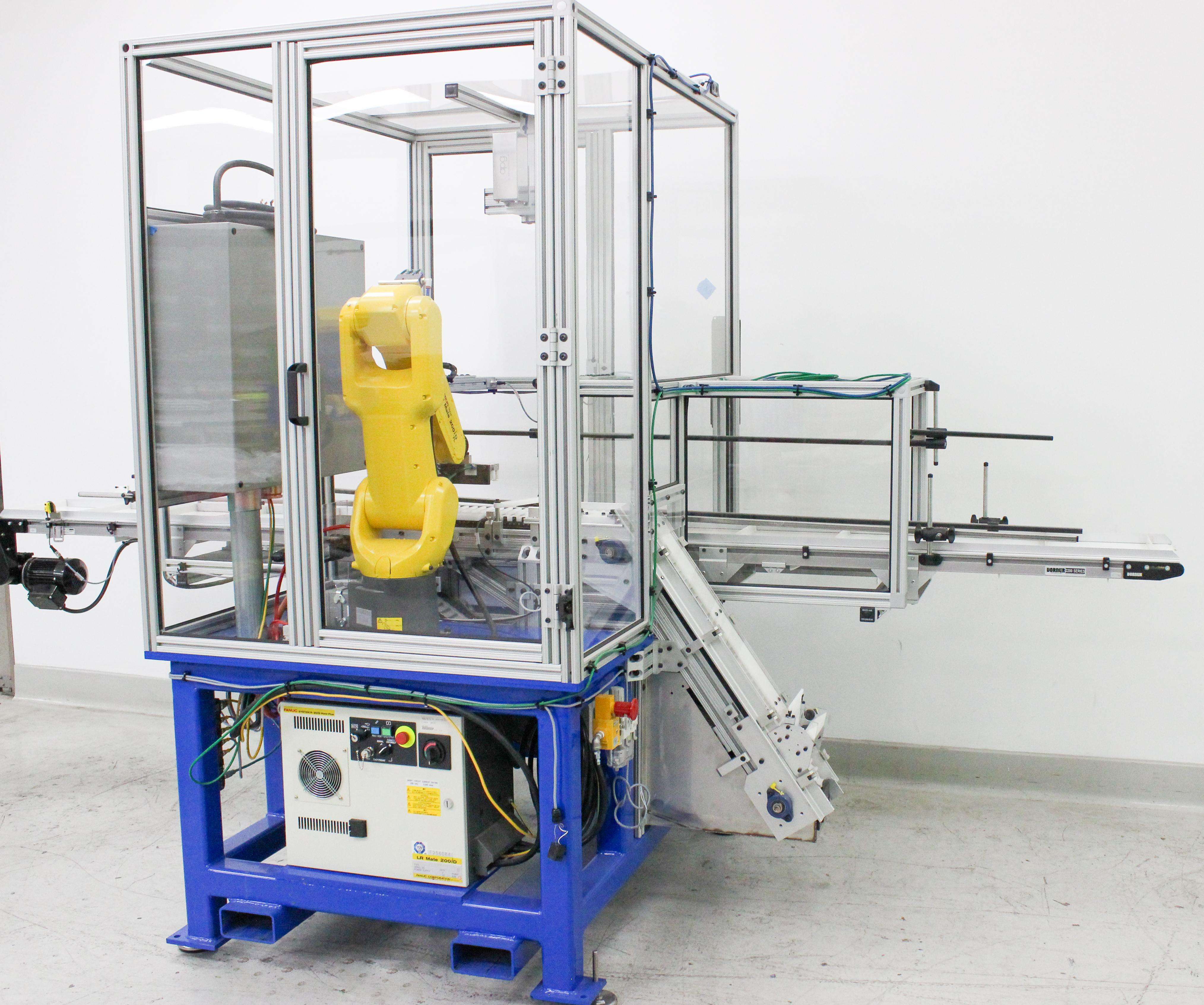 IDI FANUC R-30iB Automated Robot Cell Pick and Place 7kg 911mm 220V