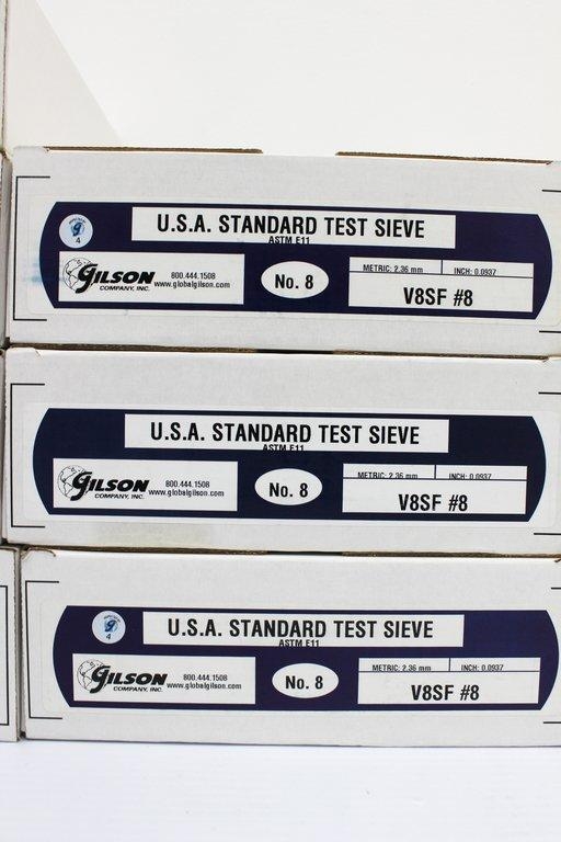 Gilson Standard Test Sieve Set Testing Equipment Includes Sieves & Pan