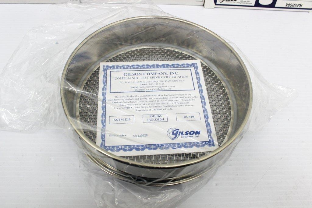 Gilson Standard Test Sieve Set Testing Equipment Includes Sieves & Pan
