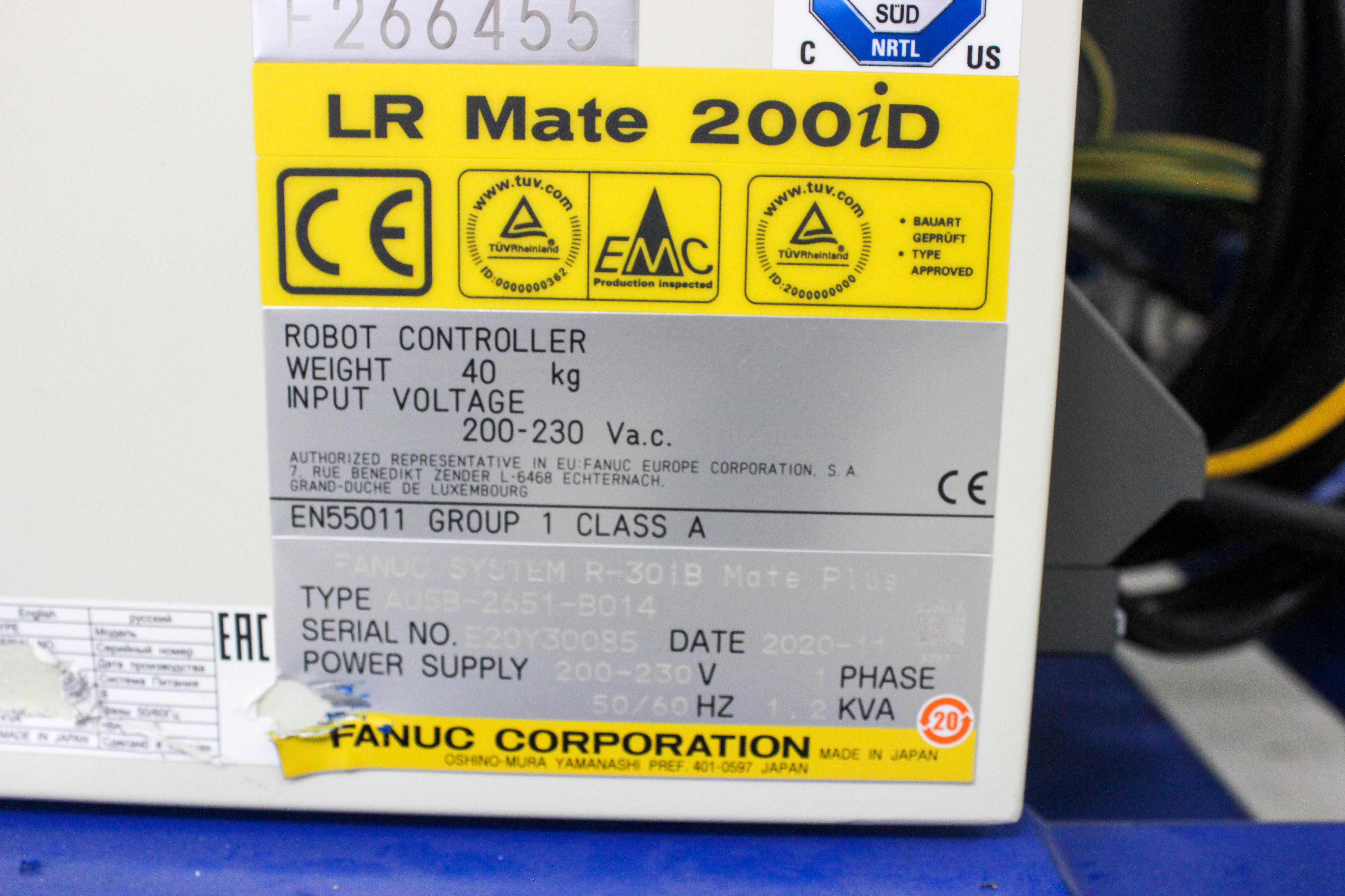 IDI FANUC LR Mate 200iD/7L Robotic Cell 911mm Reach 7kg Payload