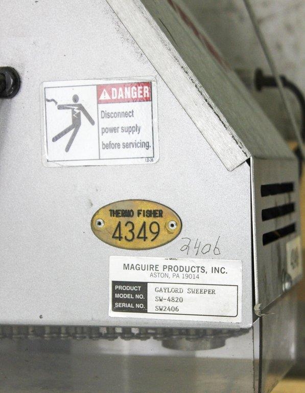 Maguire SW-4820 Gaylord Sweeper Vertical Rotate J-Tube 4349 Stainless Steel