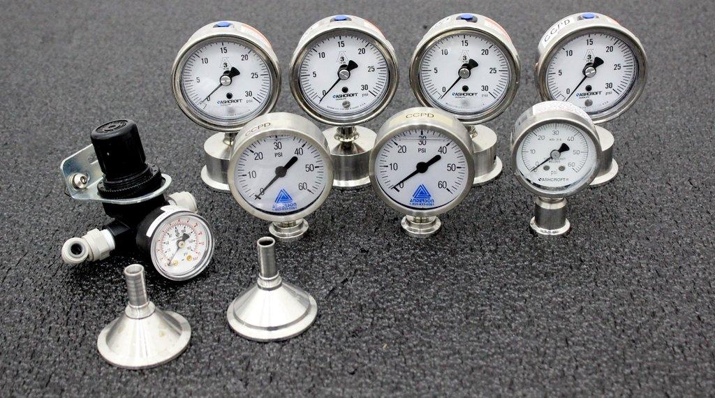 Ashcroft High-Precision Pressure Gauge Set of 8 Excellent Condition USA