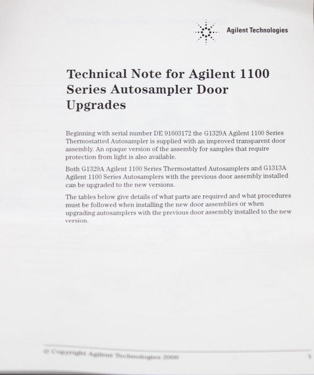 Agilent G1329-68707 Autosampler Door Replacement Kit Set for G1329A Accessory