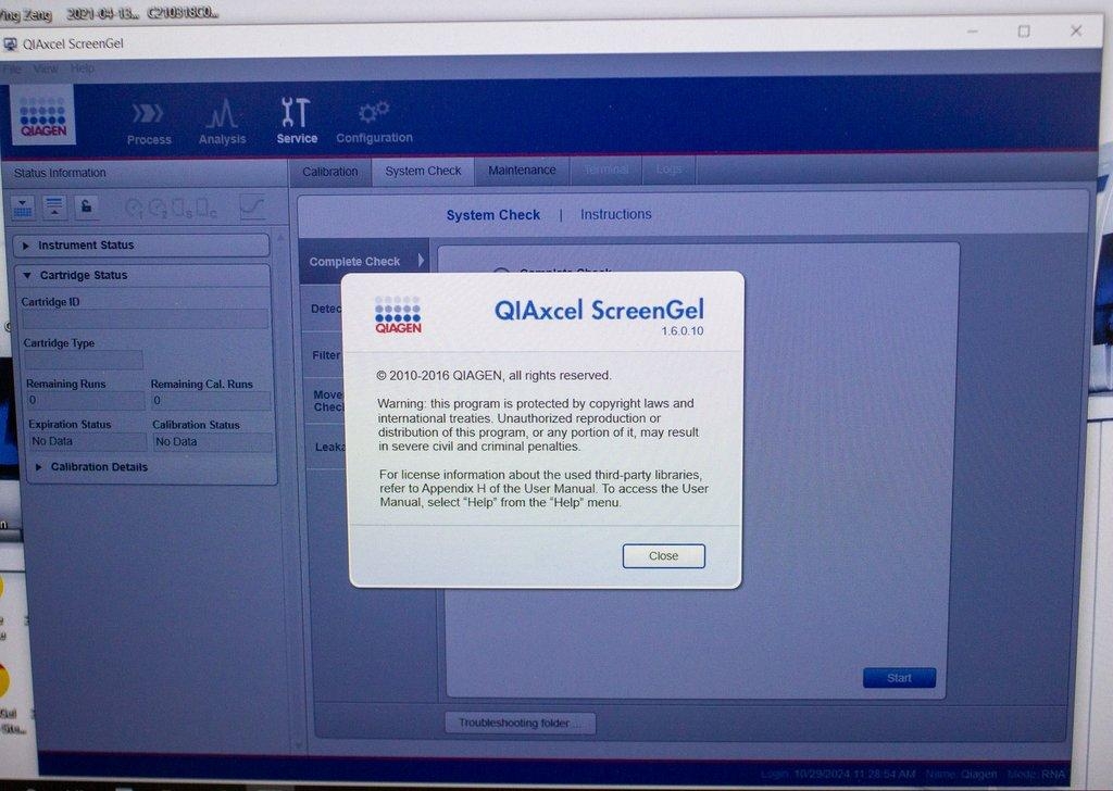 Qiagen QIAxcel Advanced Electrophoresis System DNA RNA Protein Unattended 96 Sample