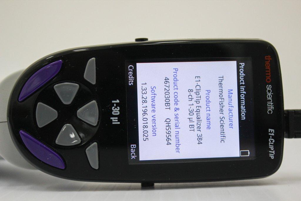 Thermo E1-ClipTip Bluetooth Pipette Multichannel 8-Channel 1-30uL Good