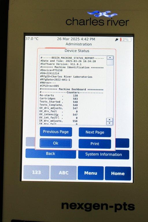 Charles River Endosafe nexgen-PTS150 Portable Test System 120V