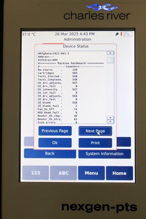 Charles River Endosafe nexgen-PTS150 Portable Test System 120V