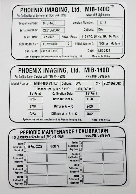 Phoenix MIB-140D Light Inspection Booth TK Vial Inspection Refurbished