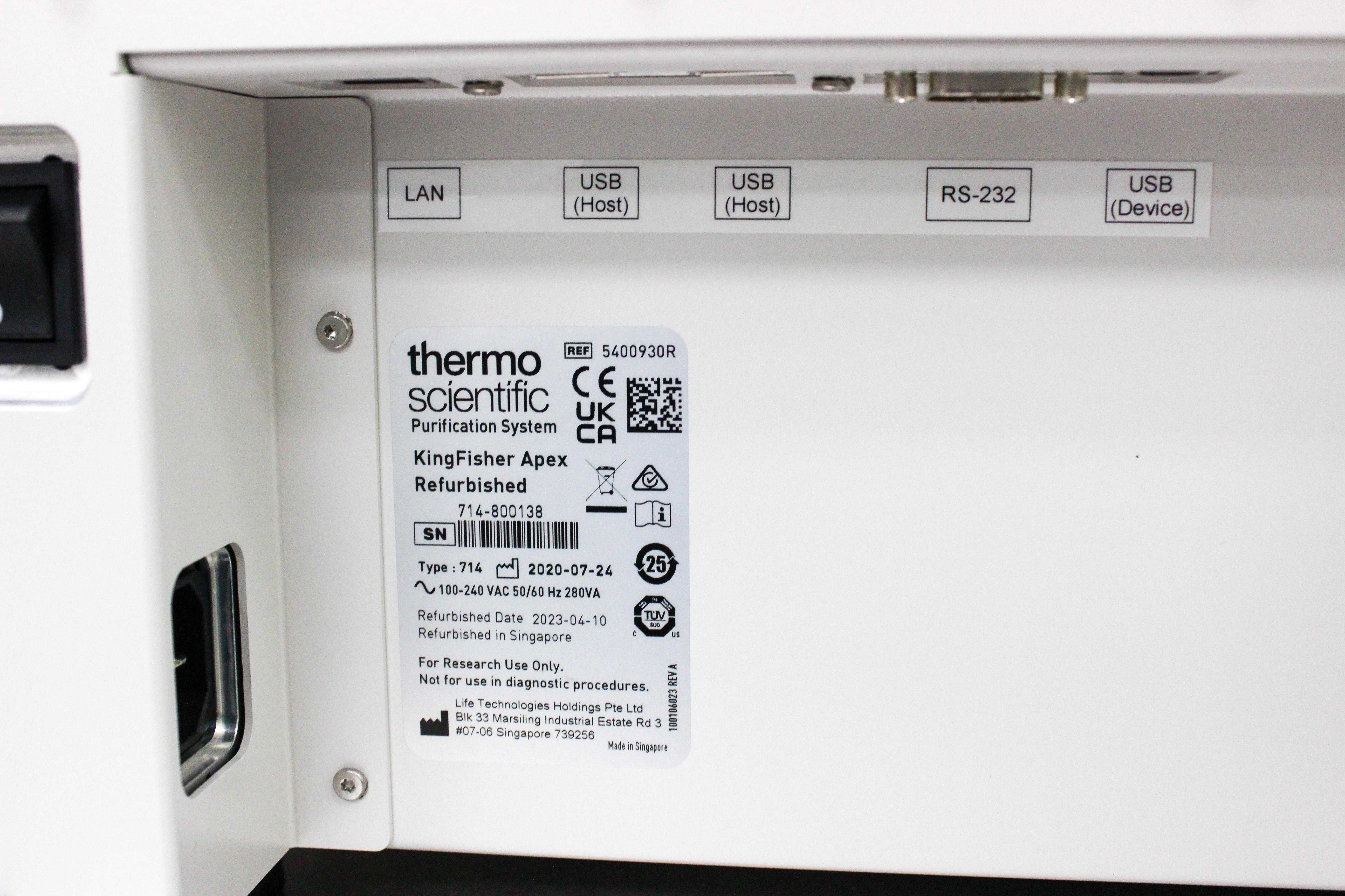 Thermo KingFisher Apex High Thruput DNA RNA Purification System 96 Sample