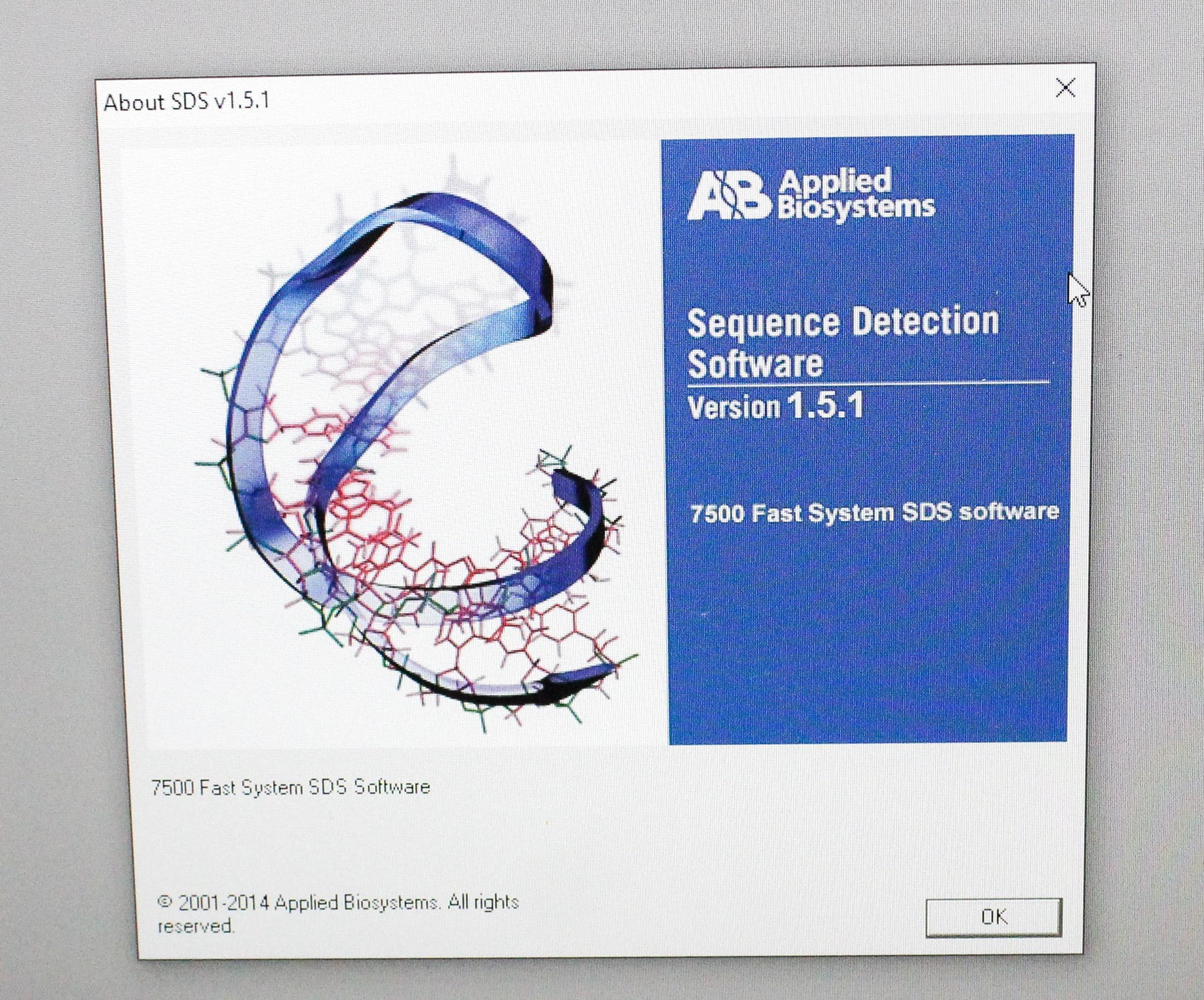 ABI 7500 Fast Real-Time PCR Thermal Cycler 96-Well Fast Results Includes Software