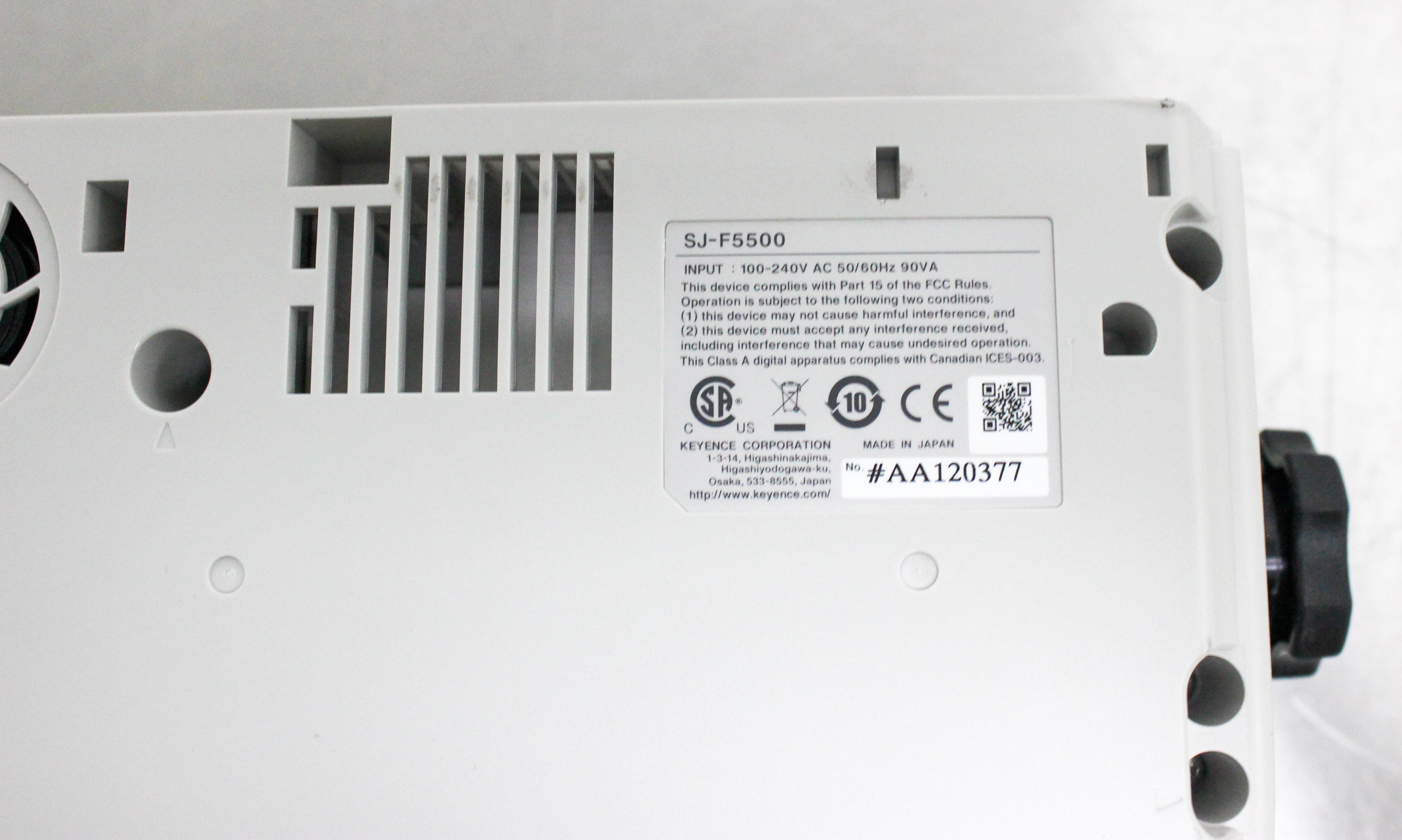 Keyence SJ-F5500 High-Precision Static Eliminator Blower 7000V 0.6s