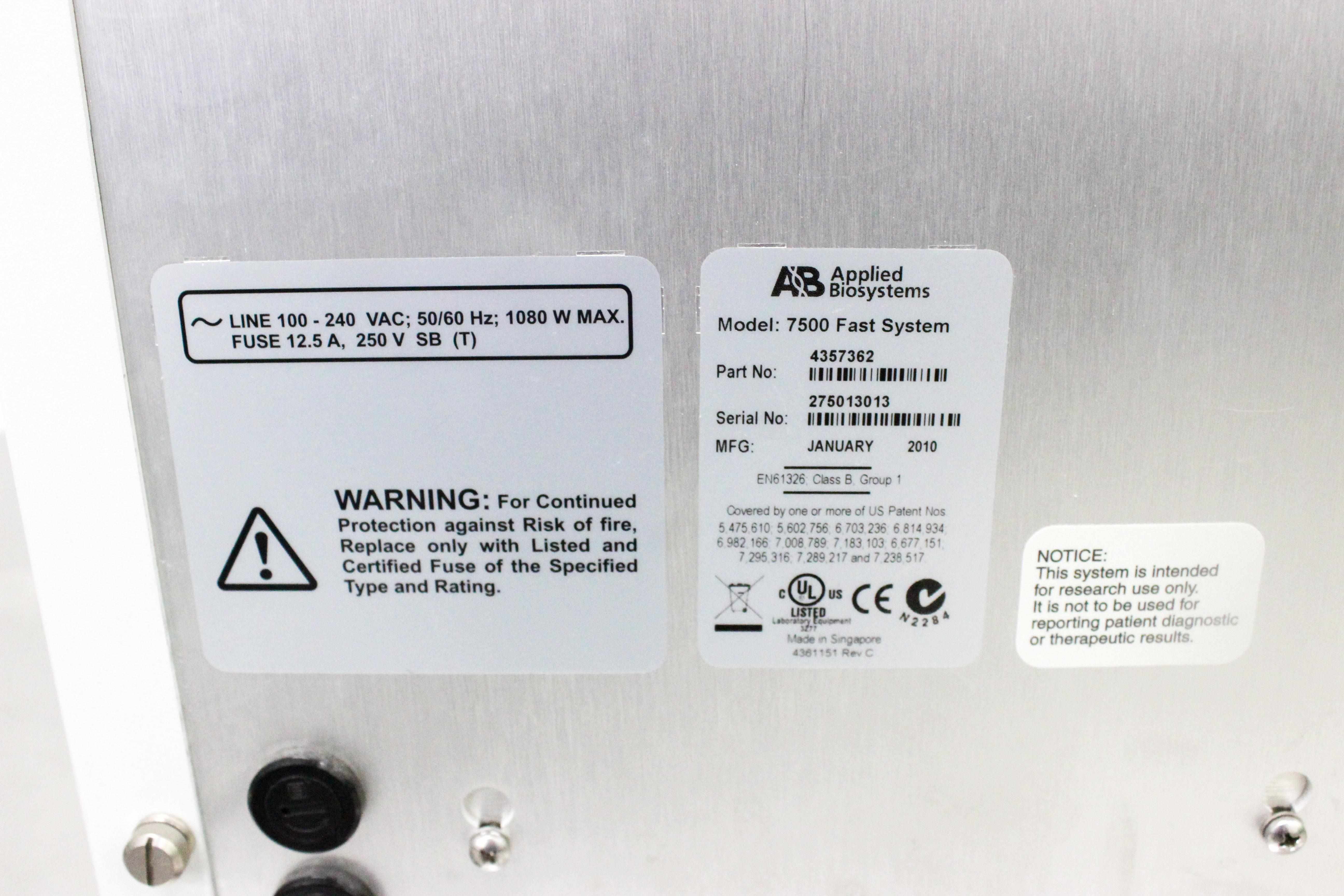 ABI 7500 Fast Real-Time PCR Thermal Cycler 96-Well Fast Results Includes Software