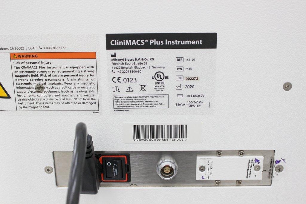 Miltenyi Biotec 151-01 CliniMACS Plus Single Use Mixer P/N 75101