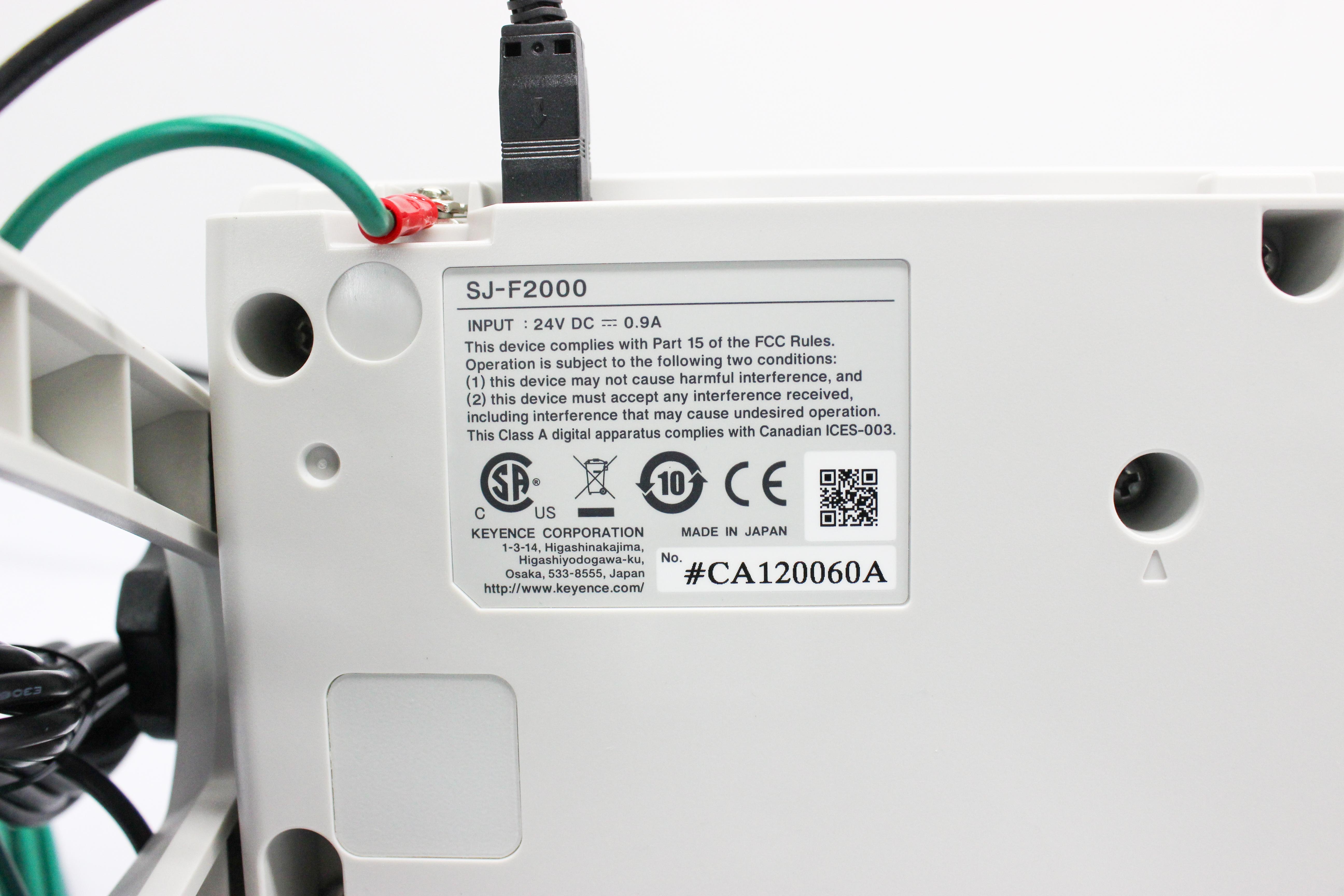 Keyence SJ-F2000 Static Elimination Blower, High-Speed, +-5V Ion Balance