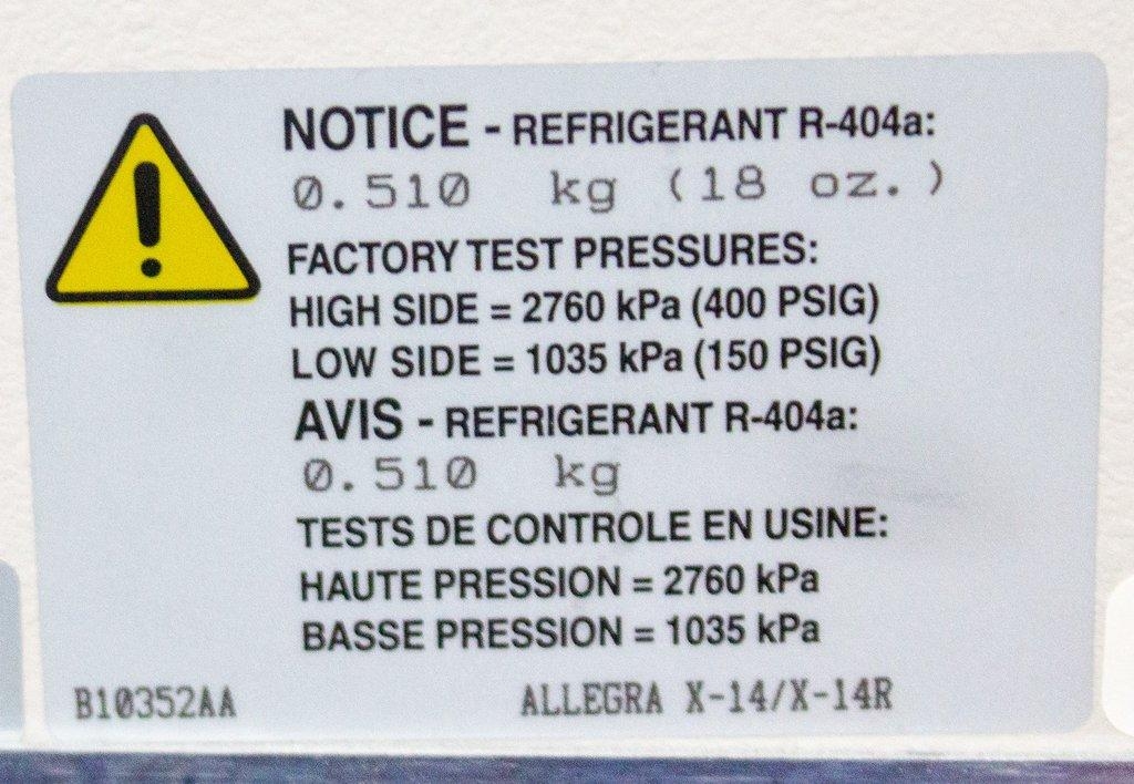 Beckman Allegra X-14R Centrifuge Refrigerated 4°C 4x750ml 283lb Fair