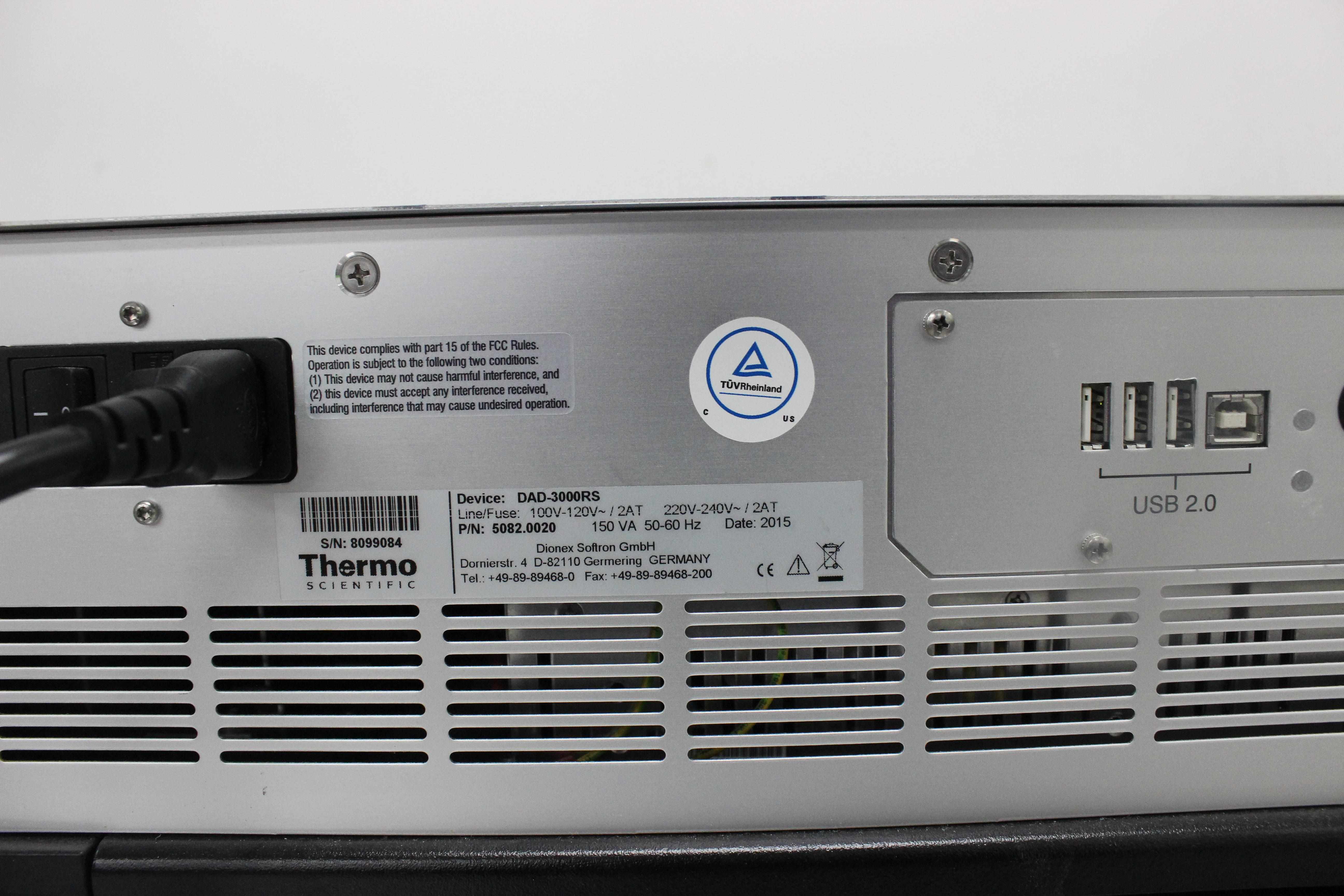 Thermo Scientific DAD-3000RS Diode Array Detector 200 Hz HPLC/UHPLC