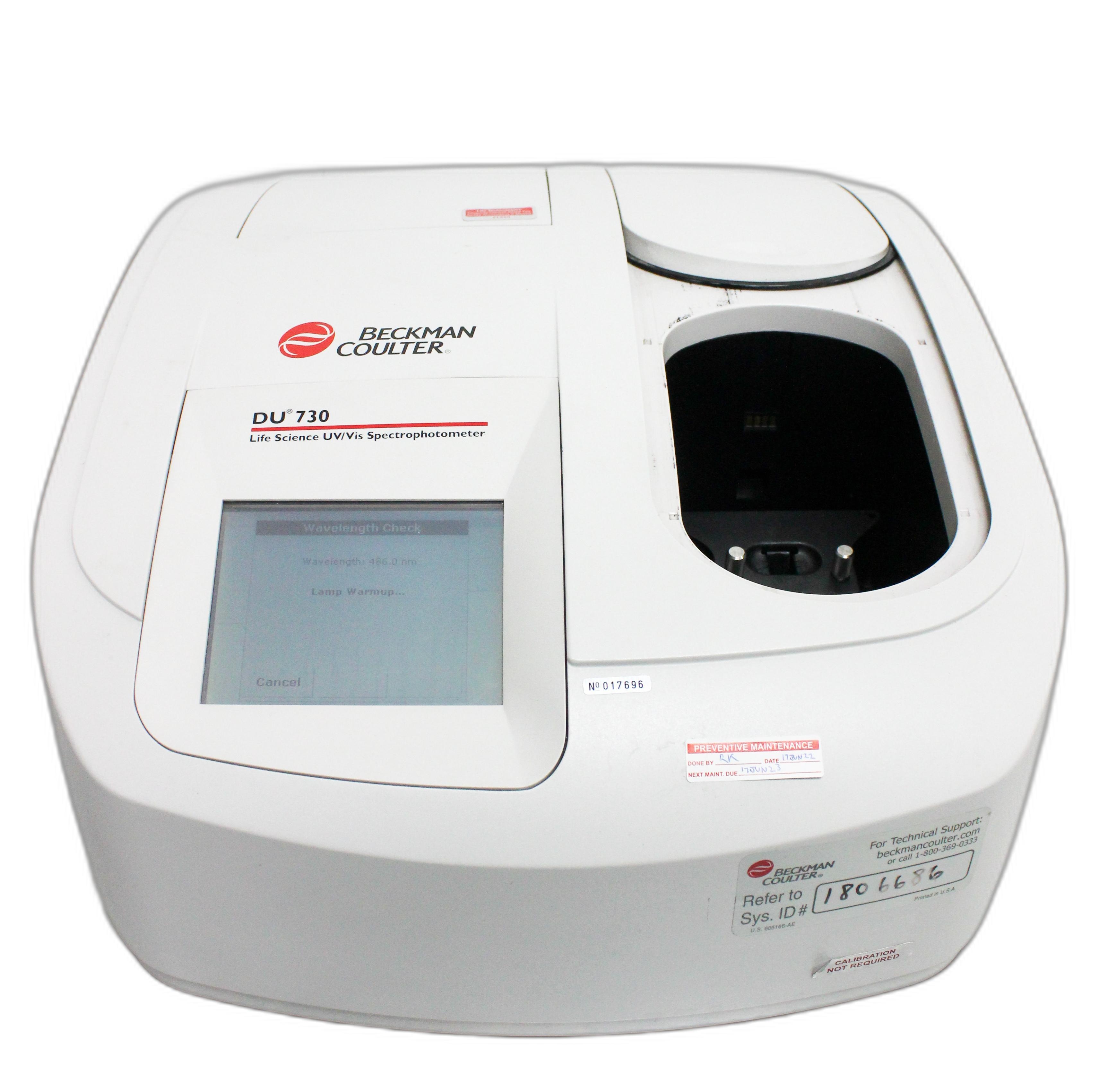 Beckman Coulter DU 730 Spectrophotometer UV Vis Protein DNA Analysis