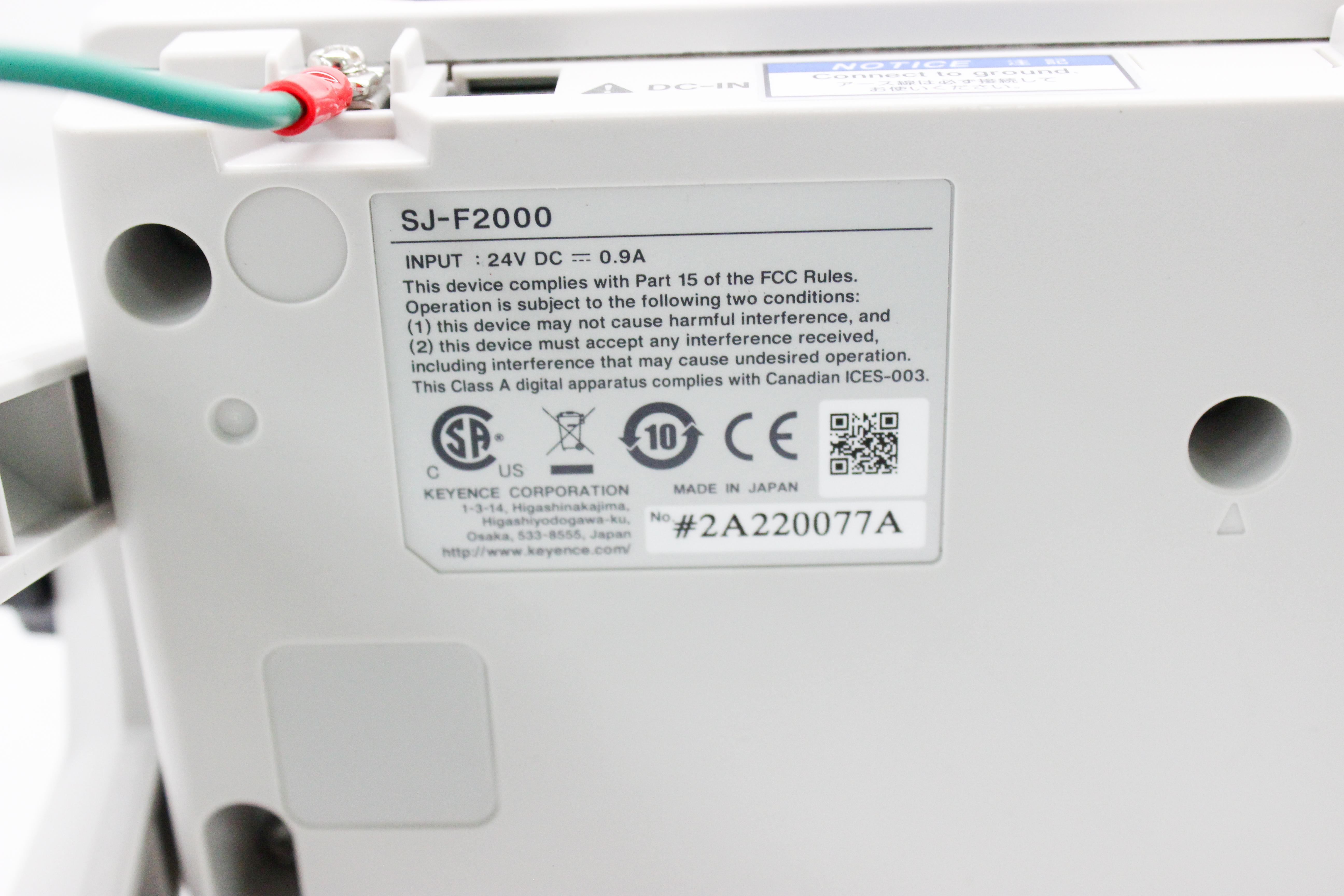 Keyence SJ-F2000 Static Eliminator Blower High-Speed Electrical Control