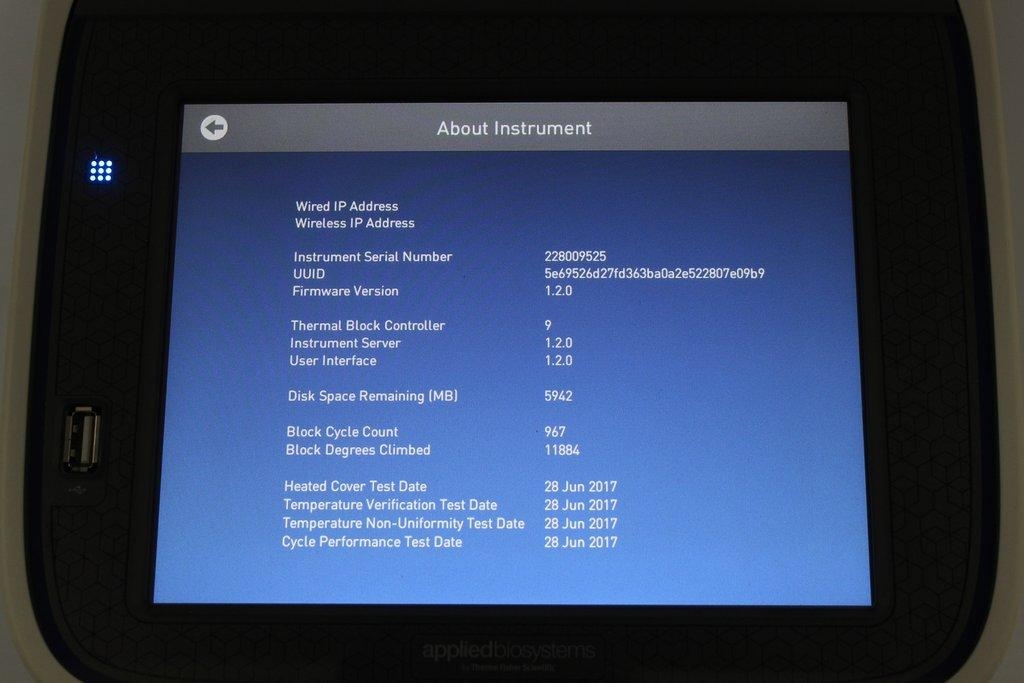 ABI SimpliAmp Thermal Cycler A24812 PCR Standalone 2017 100-240V Input