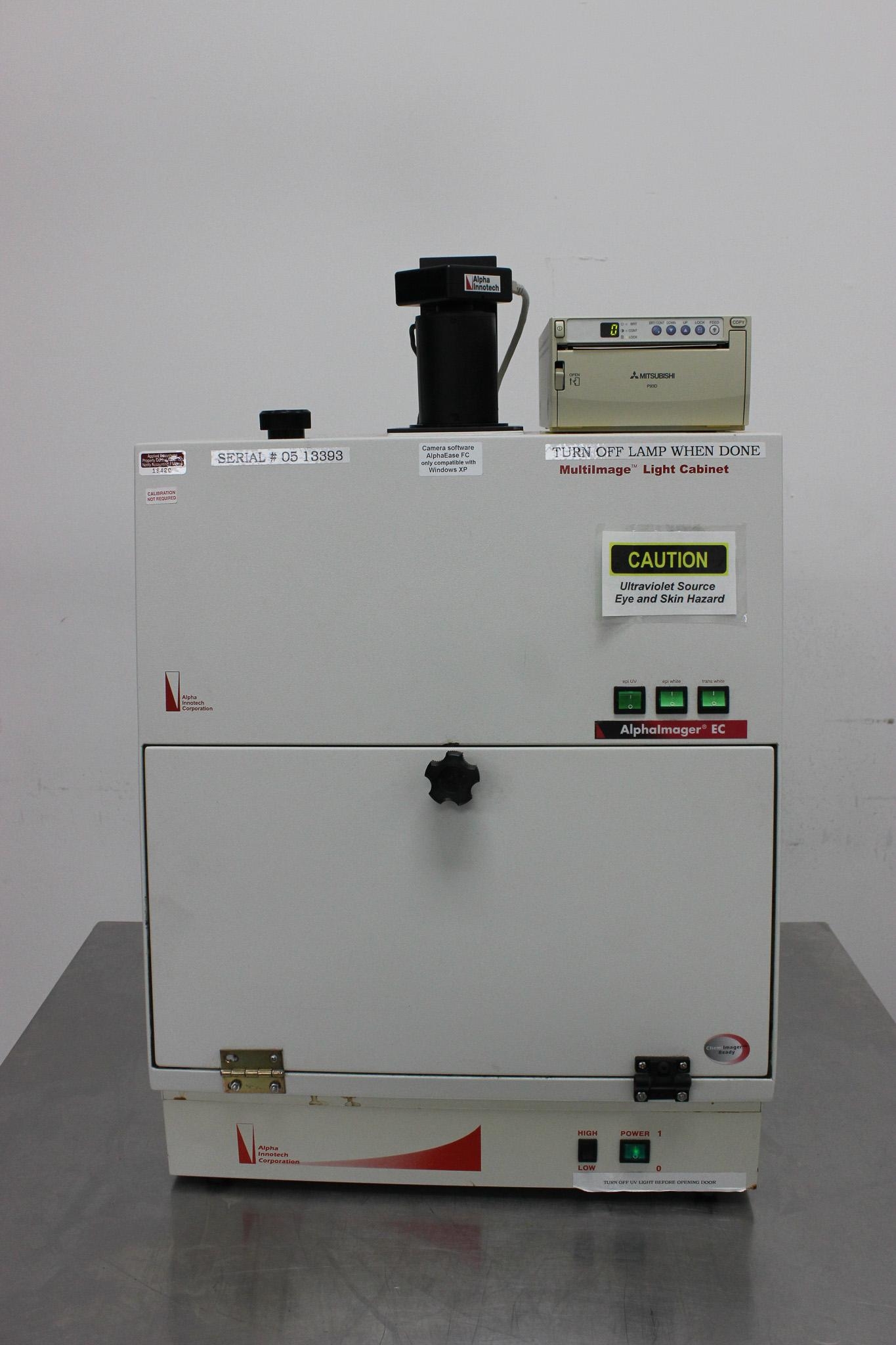 Alpha AlphaImager EC Imaging System Light Cabinet UV/Rust Powers On 115V