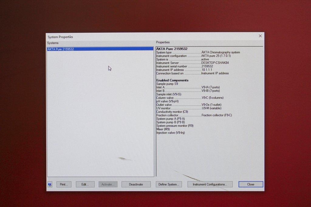 Akta Pure 25M Chromatography System FPLC Includes Computer/Software