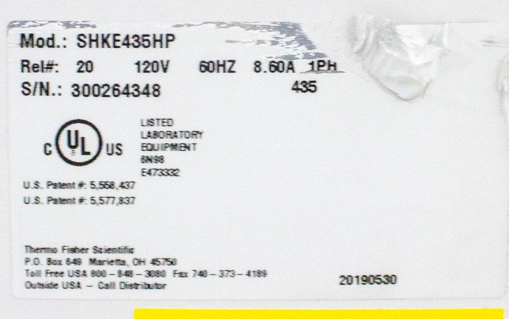 Thermo Scientific MaxQ 435 HP Incubated Console Shaker 120V 60Hz 41°F-140°F