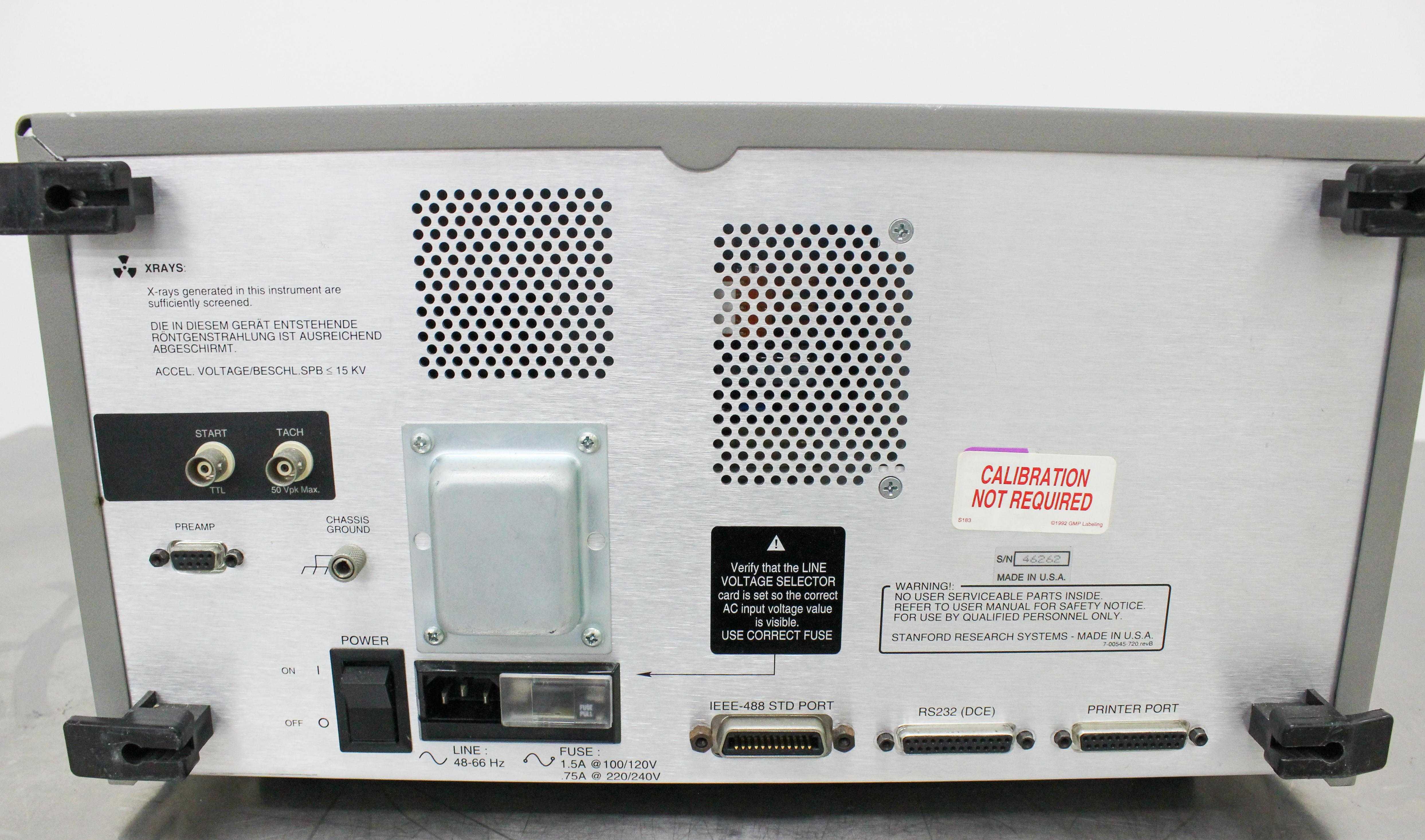 SRS SR785 Dual-Channel Dynamic Signal Analyzer 90dB Range FFT Acoustic Tests