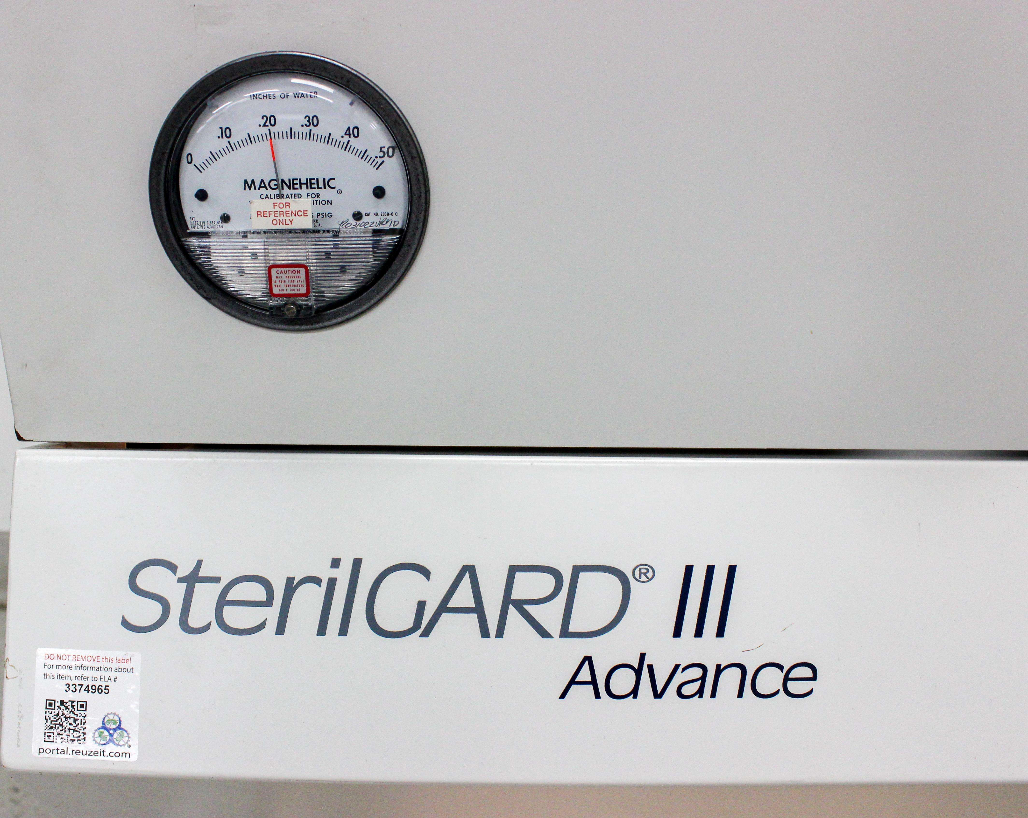 Baker SG603 Biosafety Cabinet Class II UV Decontamination No Stand Fair 2003