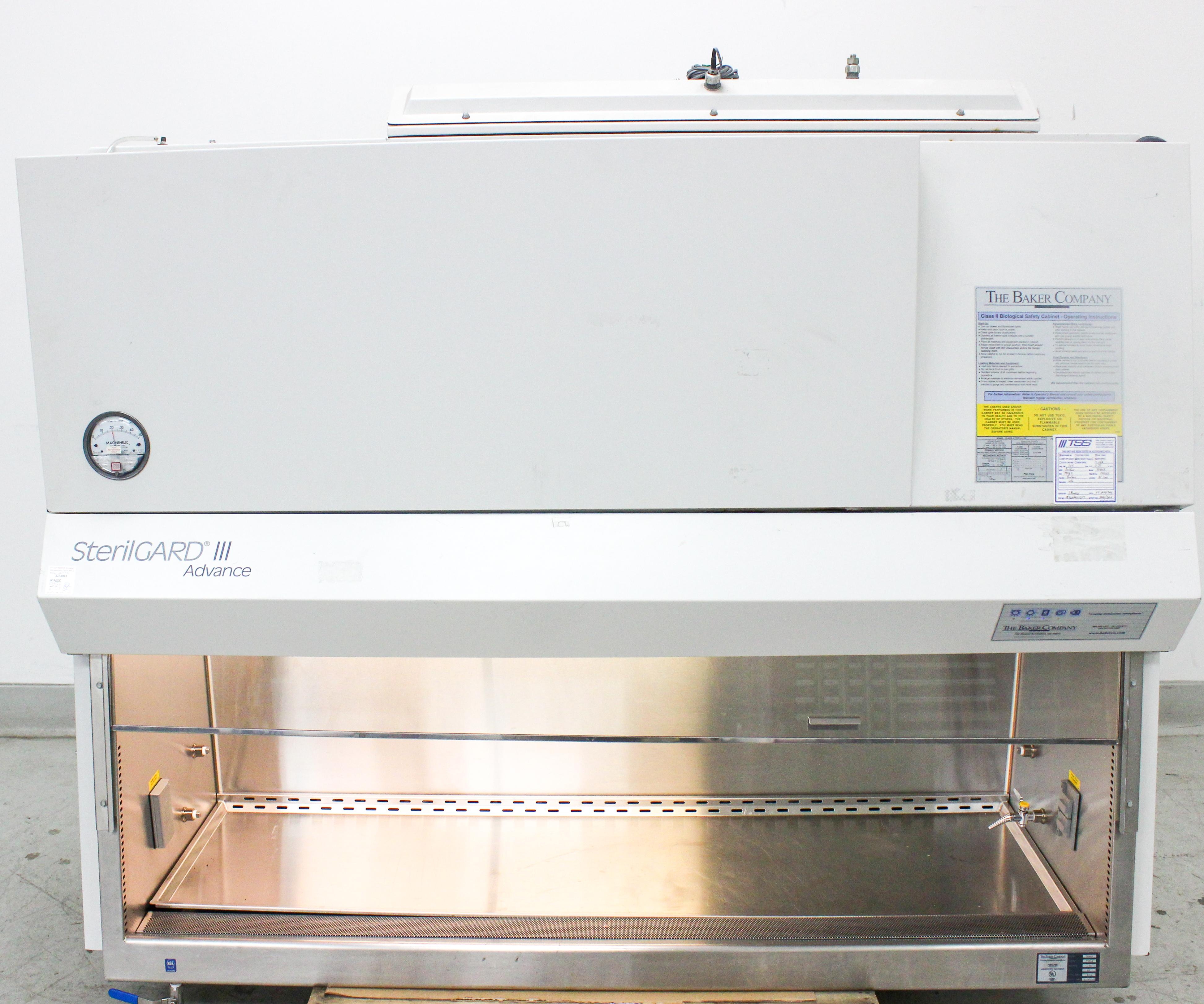 Baker SG603 Biosafety Cabinet Class II UV Decontamination No Stand Fair 2003