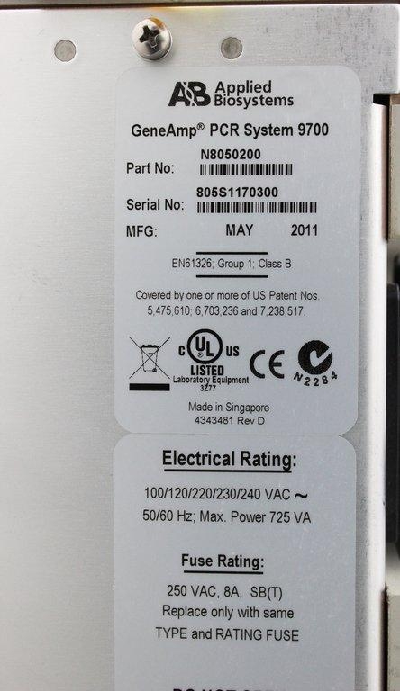 ABI 9700 PCR Thermal Cycler High Volume Nucleic Acid Amplification System