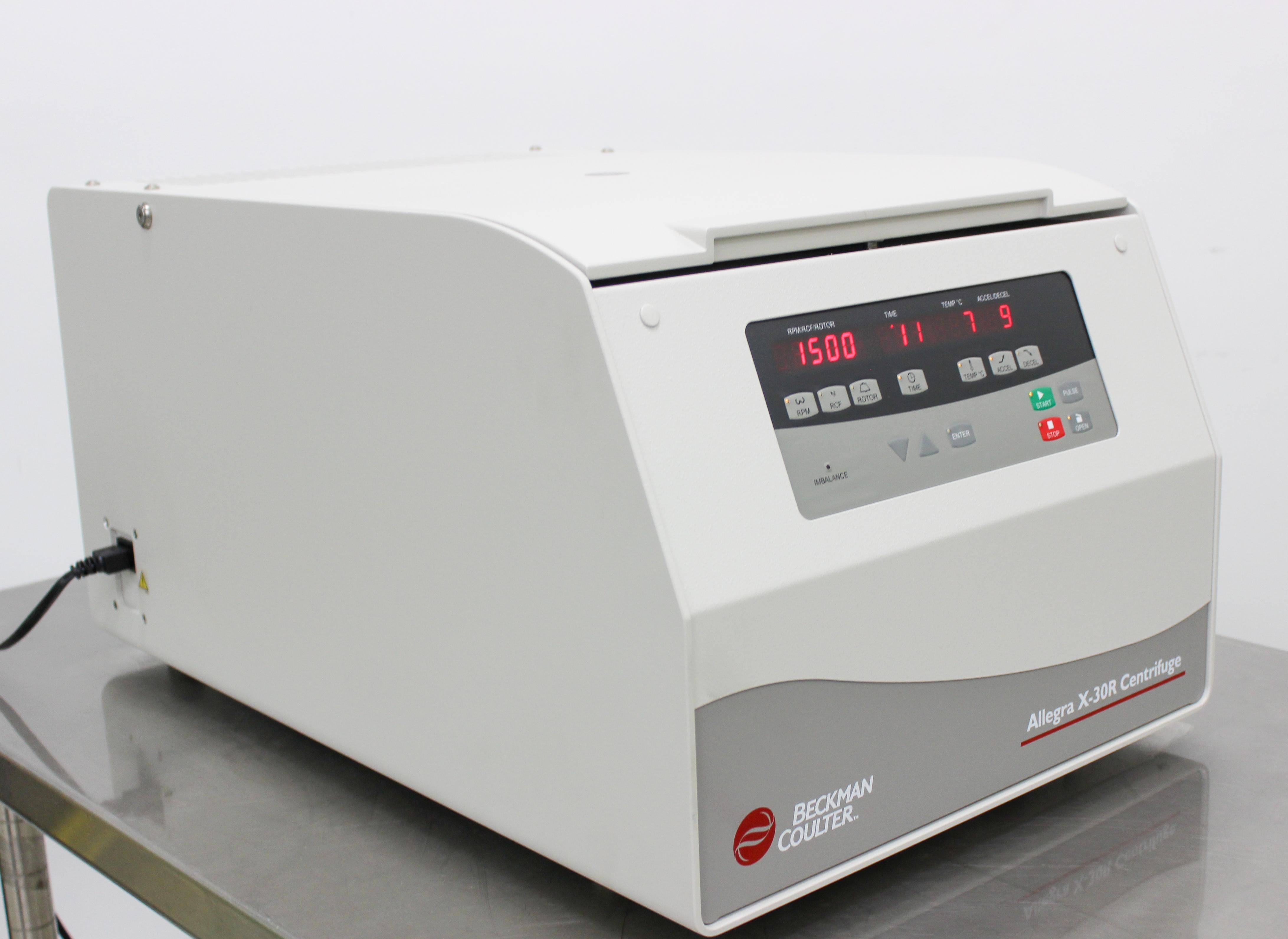 Beckman Allegra X30R Centrifuge 1.6L Capacity 18000 RPM 2-40C - Turn-Key