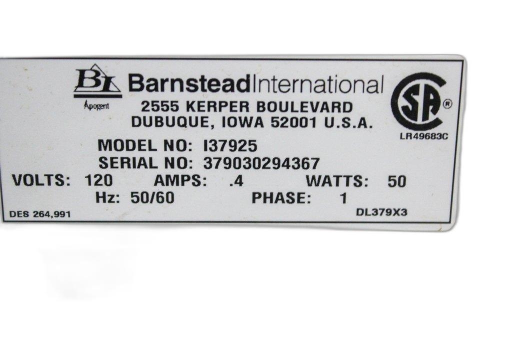 Barnstead Incubator I37925 120V Lab Culture Unit, Good Condition Tested 39C