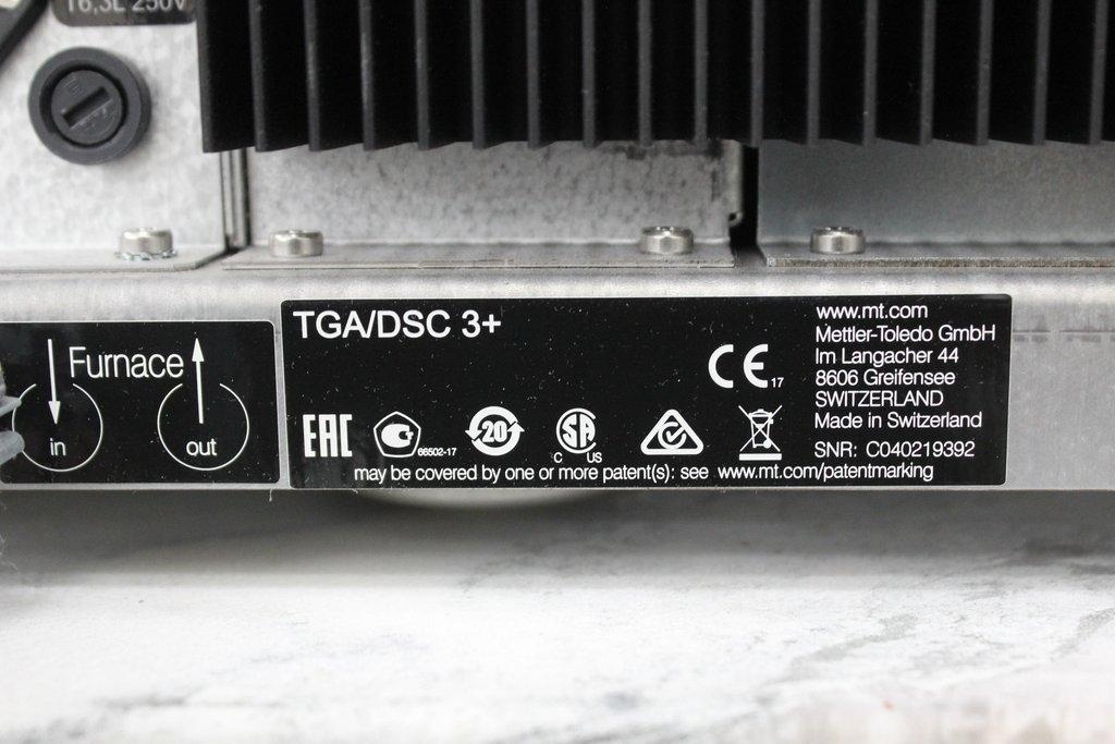 Mettler Toledo TGA/DSC 3+ Thermal Analysis System 1600C Wide Range Sensors