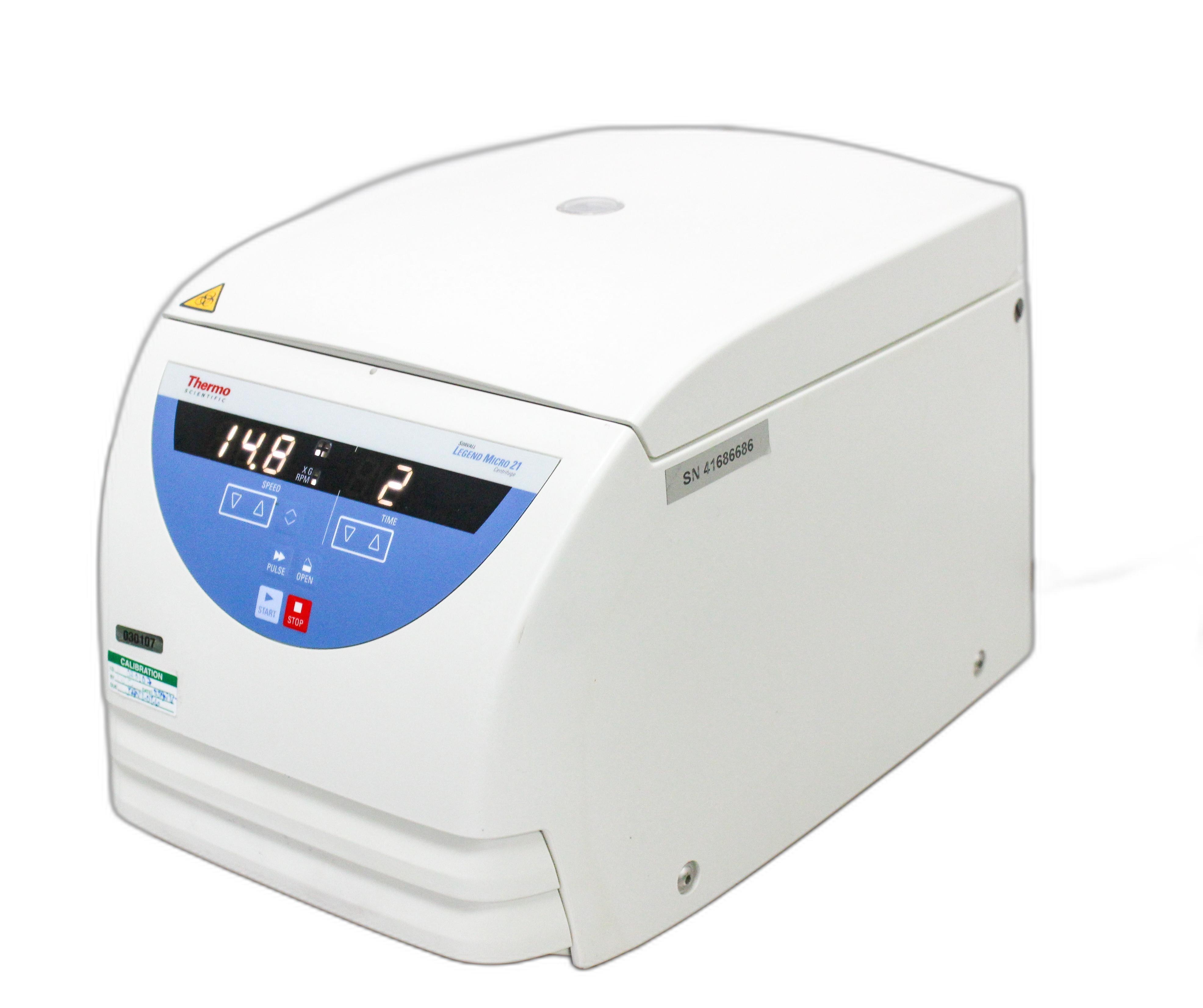 Thermo Sorvall Legend Micro 21 Centrifuge 14,800 RPM 120V Benchtop Rotor