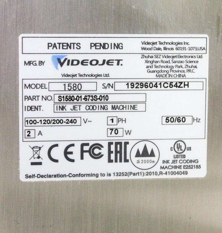 Videojet 1580 Ink Jet Coding Machine with Minor Blemishes – 100-240V