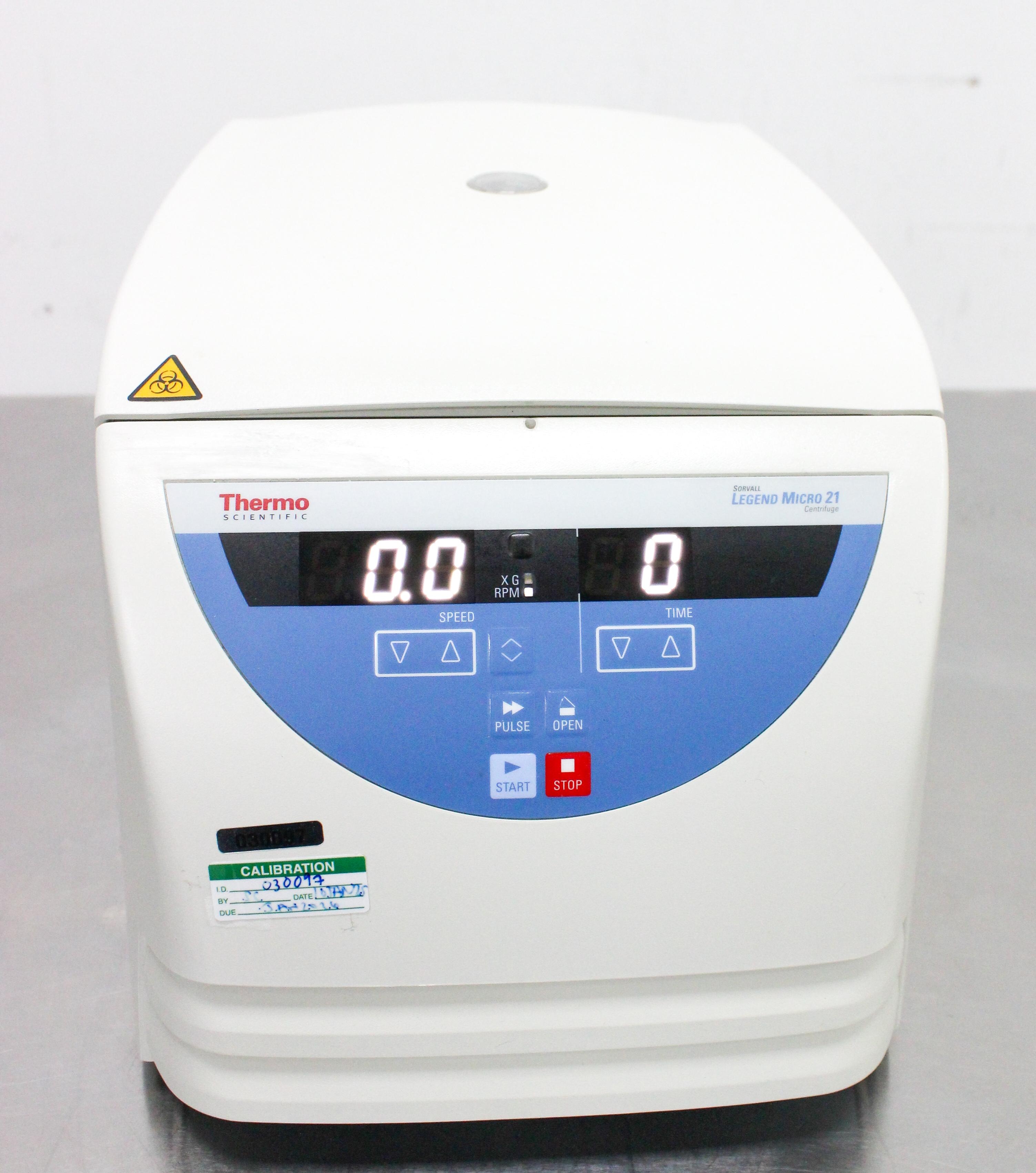 Thermo Sorvall Legend Micro 21 Benchtop Centrifuge 14,800 RPM 24x2mL