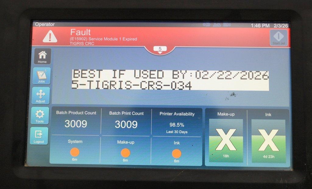 Videojet 1580 Ink Jet Coding Machine with Minor Blemishes – 100-240V