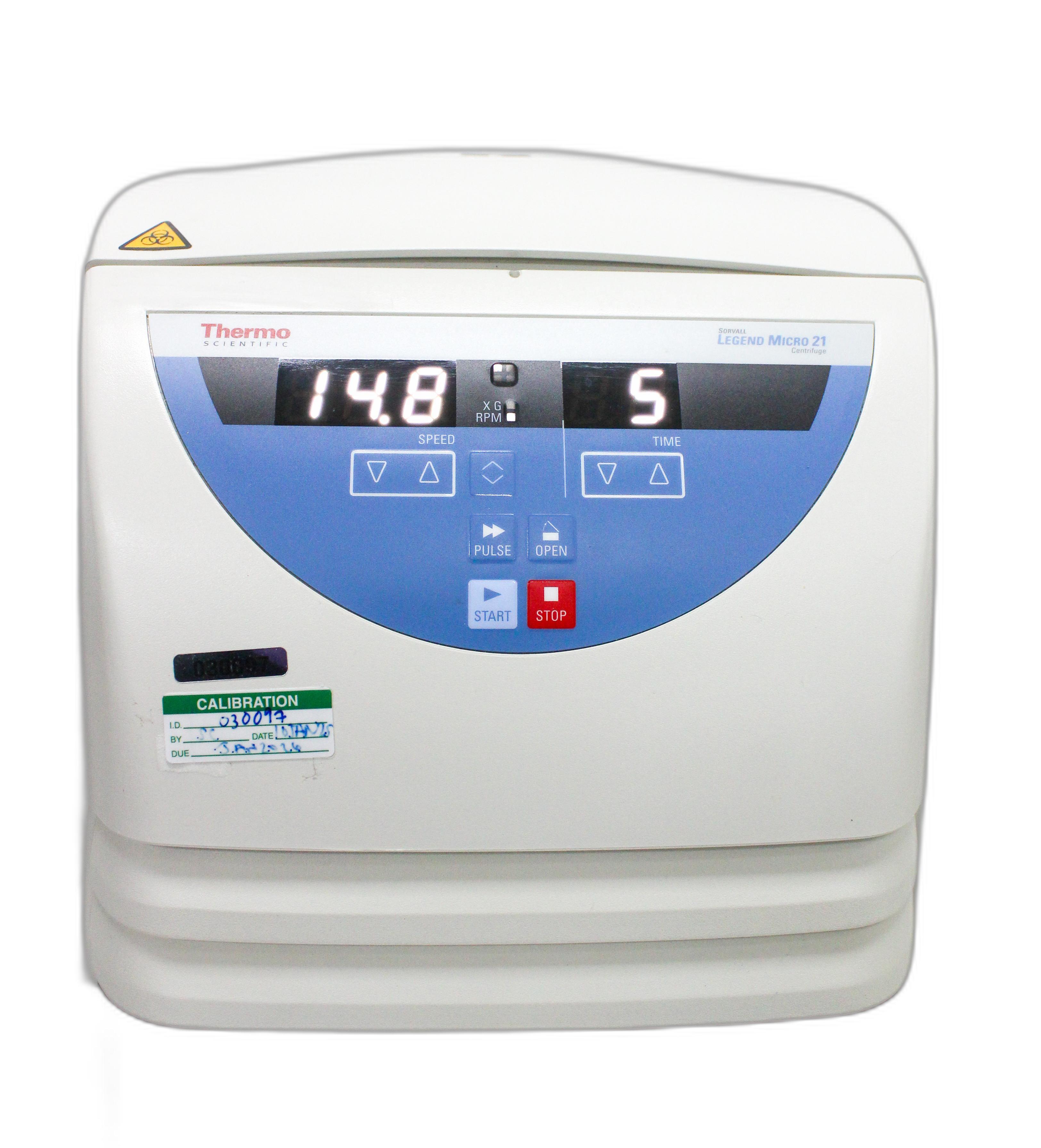 Thermo Scientific Sorvall Legend Micro 21 Benchtop Centrifuge, 24 x 1.5/2mL, Up to 14,800 RPM