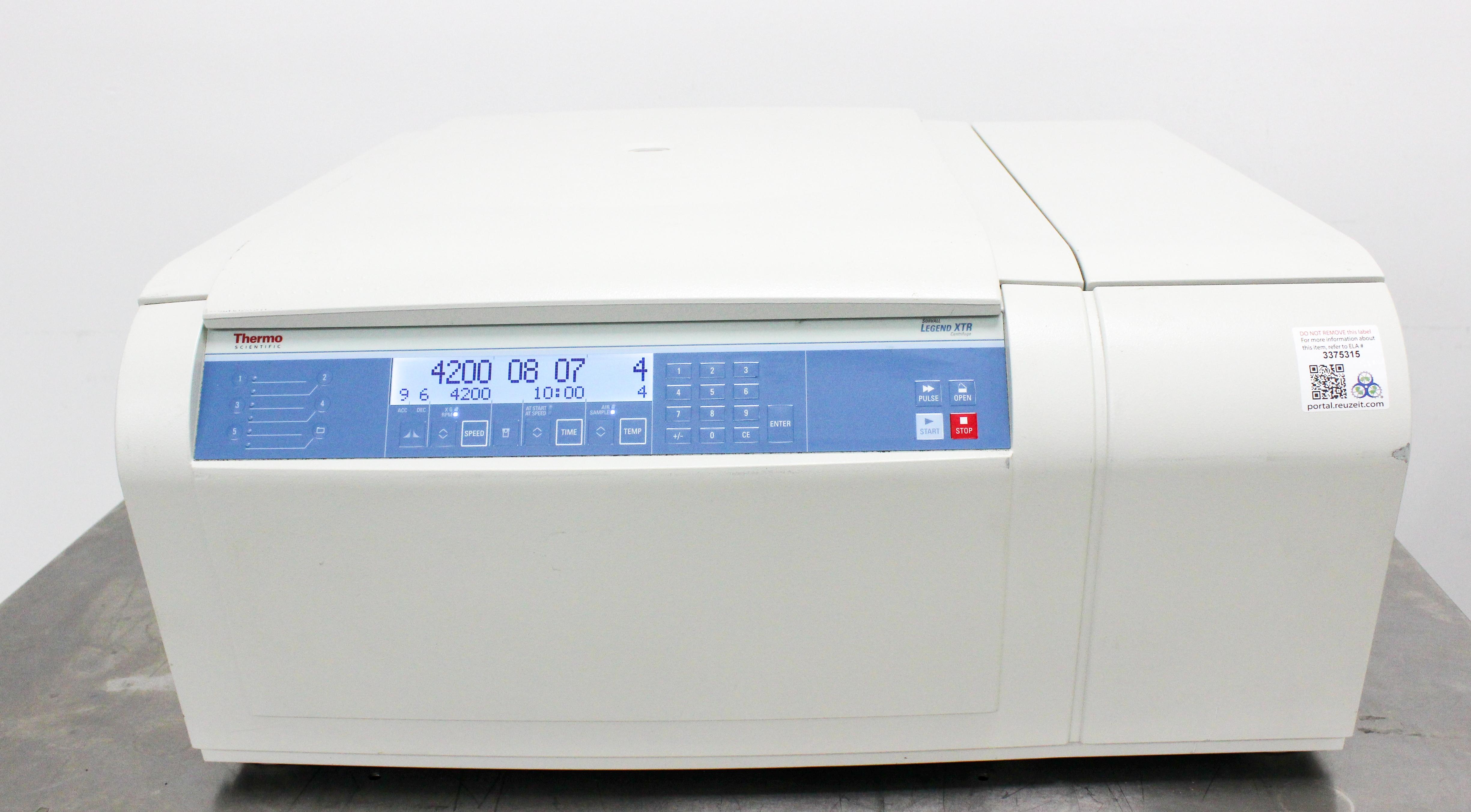 Thermo Sorvall Legend XTR Centrifuge Refrigerated High Capacity 15200 RPM