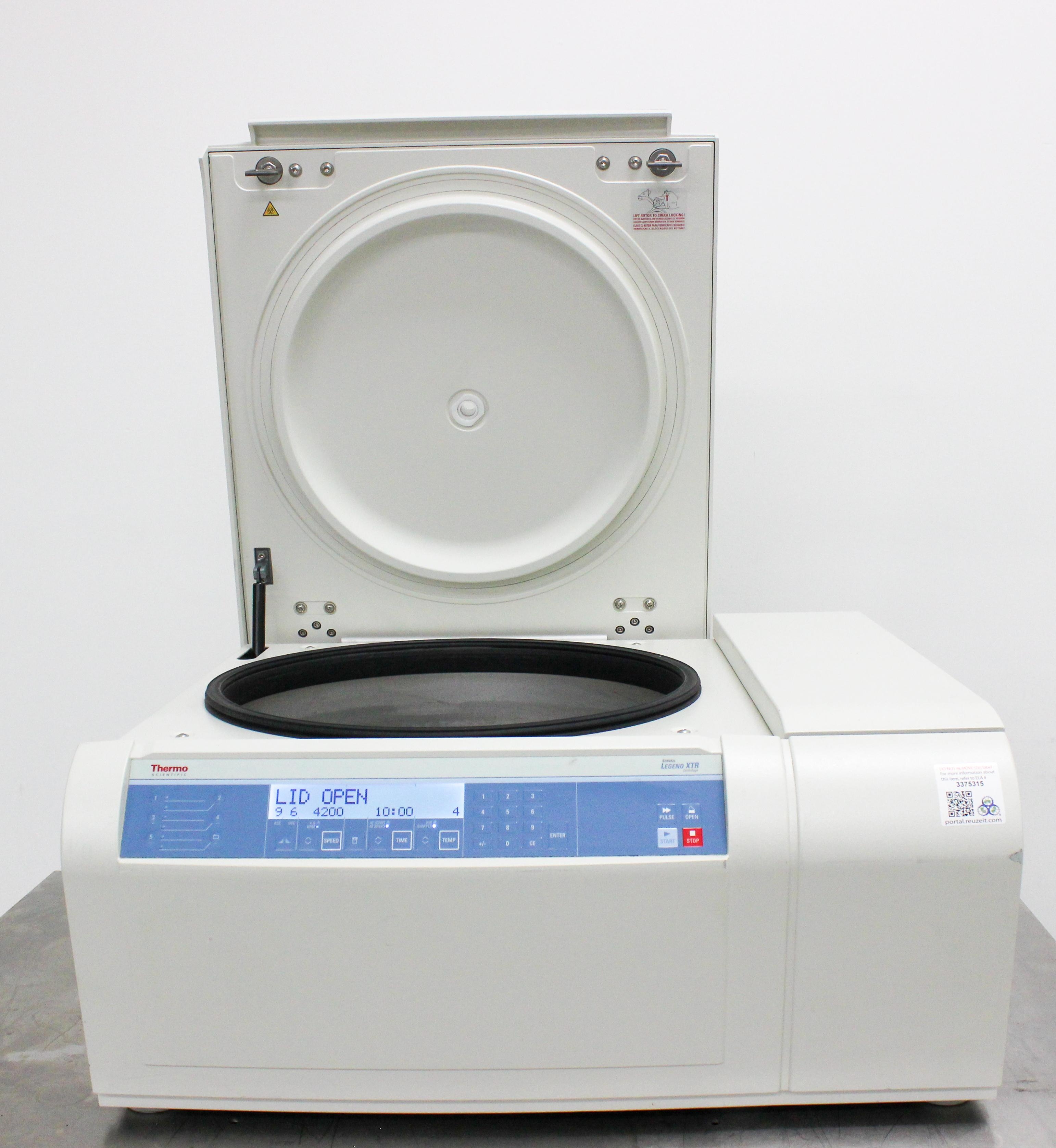 Thermo Sorvall Legend XTR Centrifuge Refrigerated High Capacity 15200 RPM