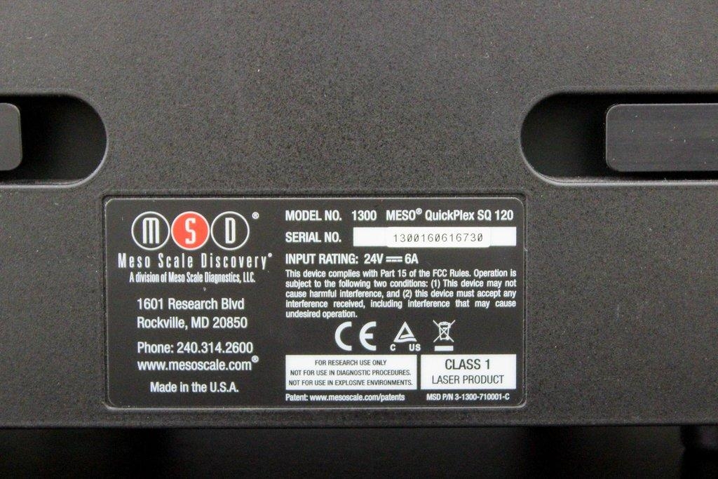 MSD QuickPlex SQ120 Imager Immunoassay Analyzer 96-well Multiplexing